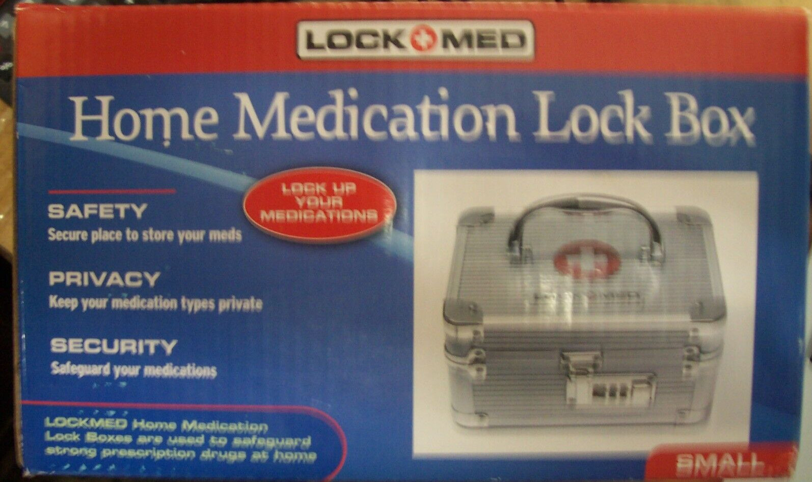 Lock small “LOCK MED” Model ASA 100 Home MEDICATION Combination LOCK BOX