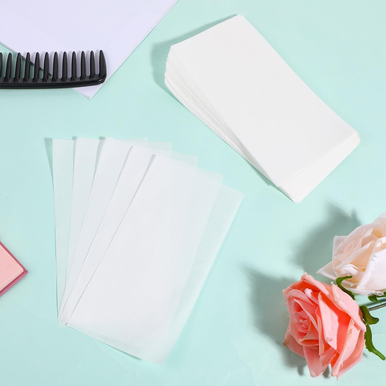 100PCS Disposable Salon Perm Papers, Thin End 200 Count (Pack of 1), white