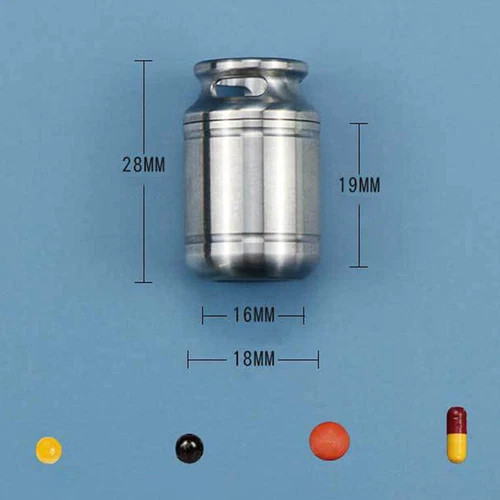 EDC Titanium Propane Pill Capsule Case Container