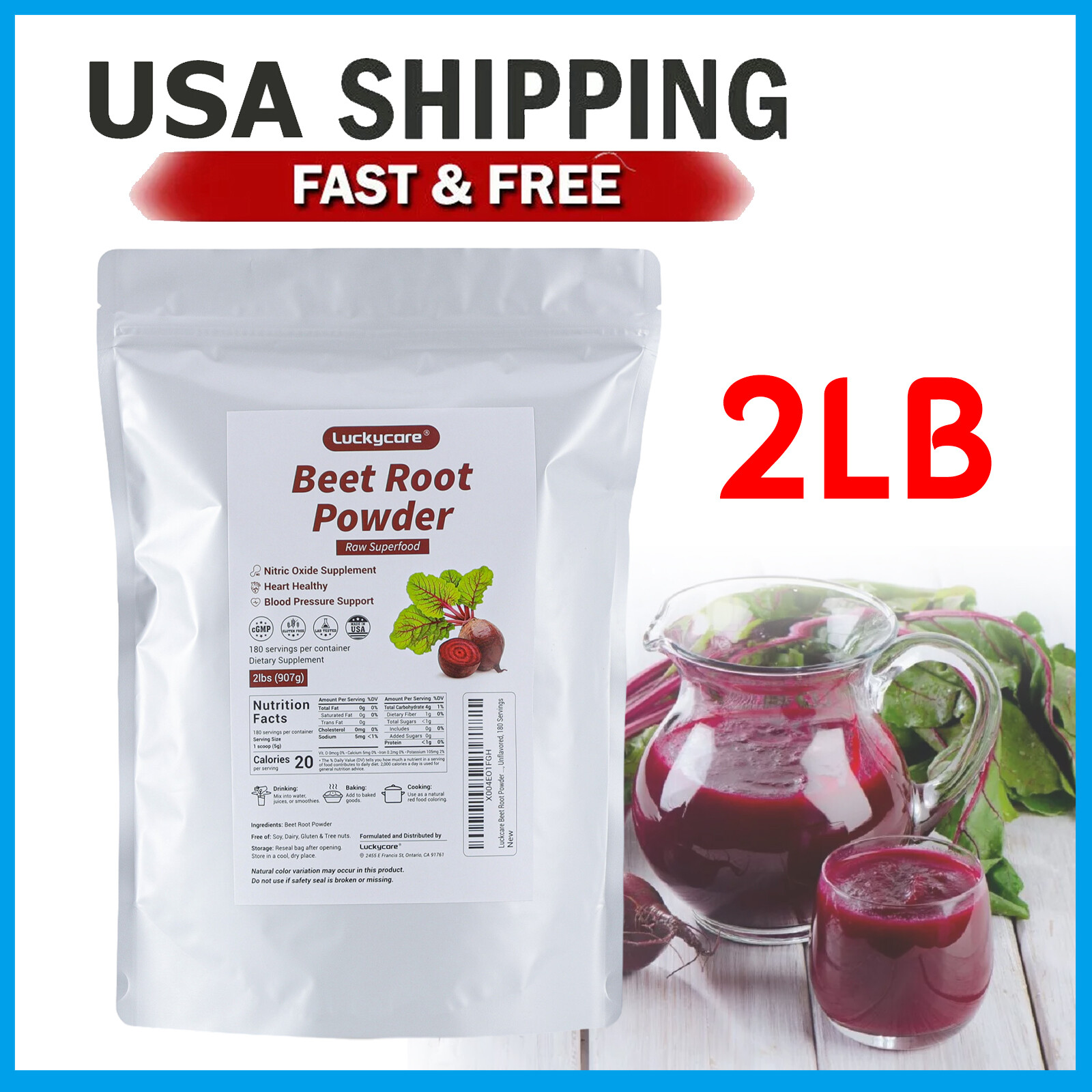 2 LB Organic Beet Root Powder Raw Non GMO Pure Beta Vulgaris Nitric Oxide Booste
