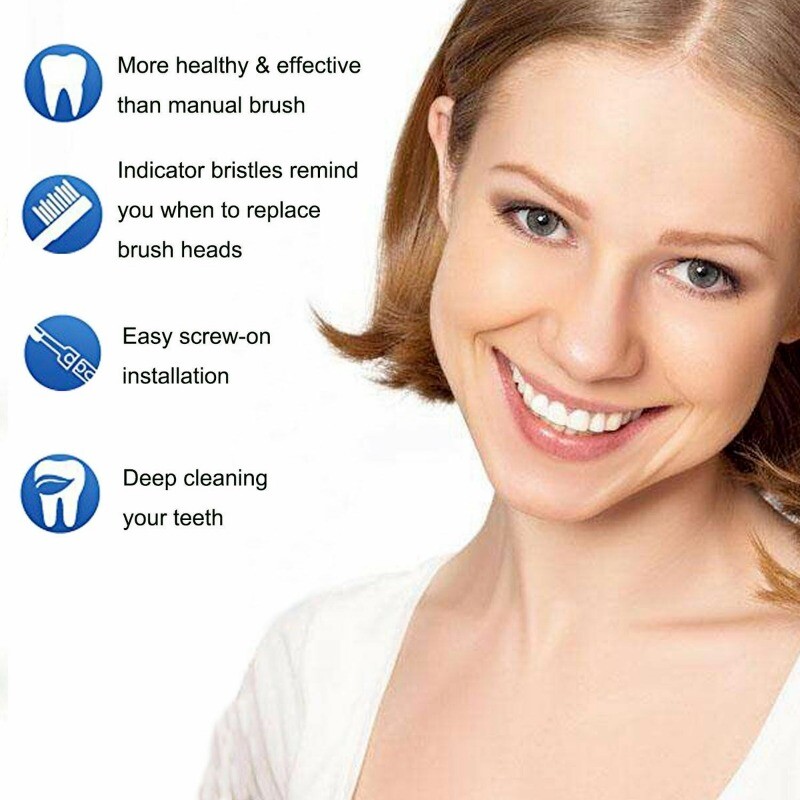 4 Pack Electric Toothbrush Heads Replacement for Sonicare Xtreme E-Series HX7001