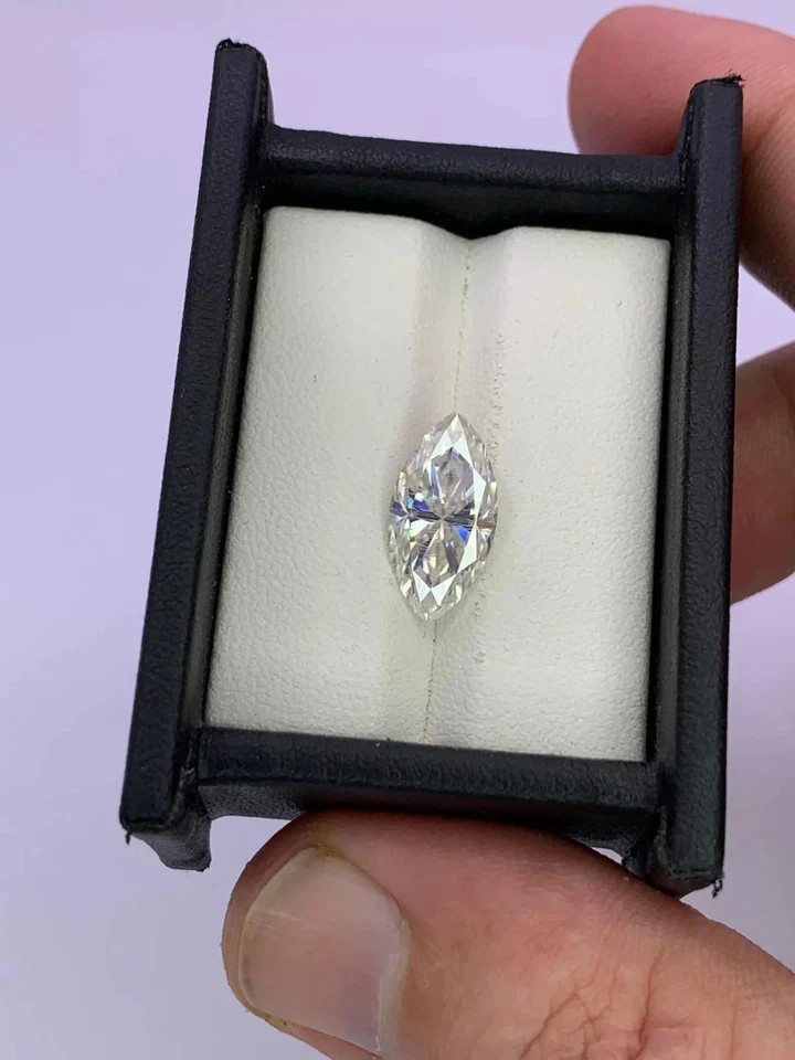 5.00 CT Marquise Cut Natural D Color Lab Grown CVD Diamond VVS1 Certified
