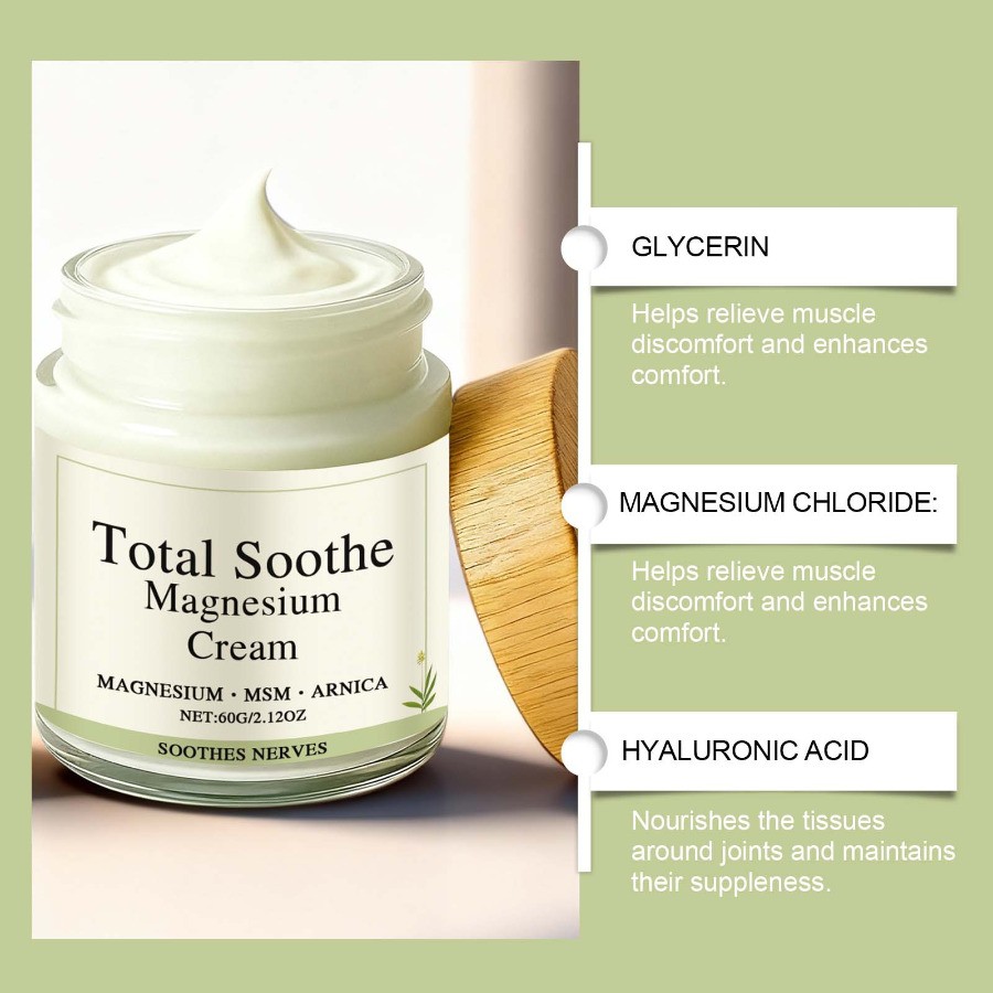 Total Soothe Magnesium Cream – Joint Relief Cream – 60g Daily Body Relief Cream