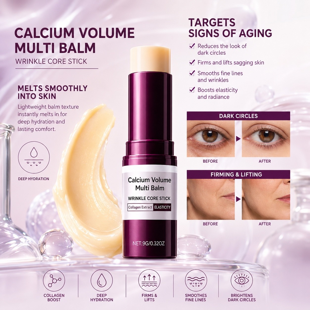 Korean Beauty Calcium Volume Multi Balm Wrinkle Core Beauty Stick