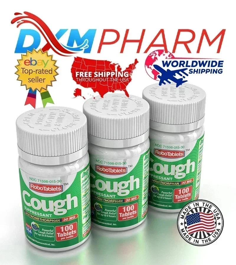3 PACK Cough Suppressant 100 Tablets 30mg Dextromethorphan