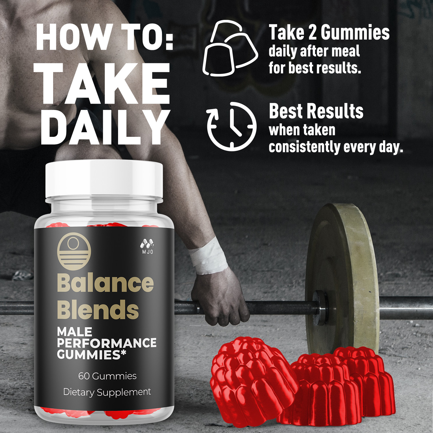 (2 Pack) Balance Blend Gummys Advanced Male Support BalanceBlend 120 Gummies