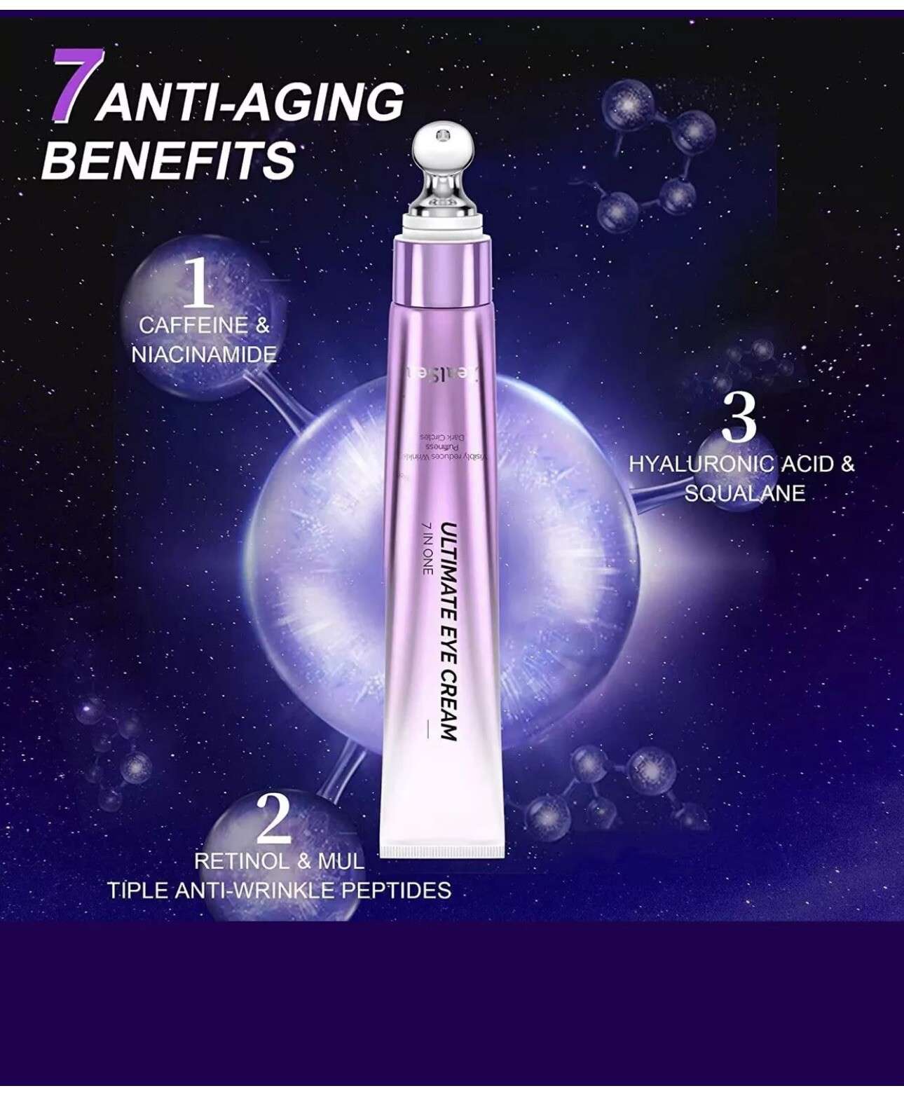 ANTI-AGING EYE CREAM 7 IN ONE .7 oz./20 g. ZEALSEA ULTIMATE BOGO EXP 10/2024