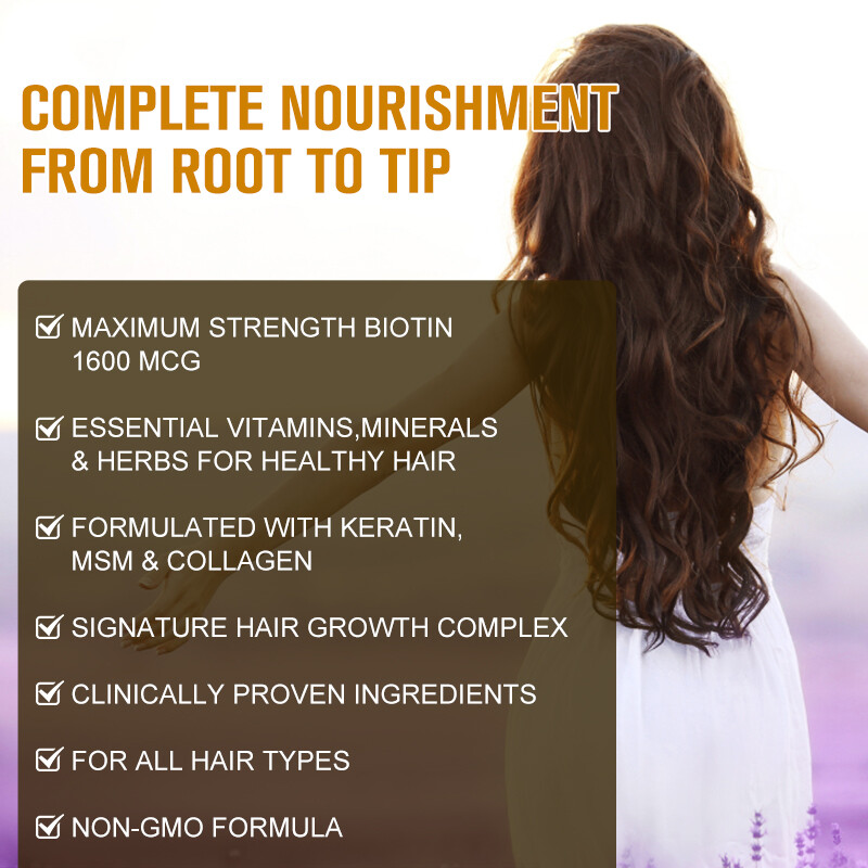 GPGP Hair Growth Vitamins For Adults, Prevent Hair Loss, Promote Grow Hair