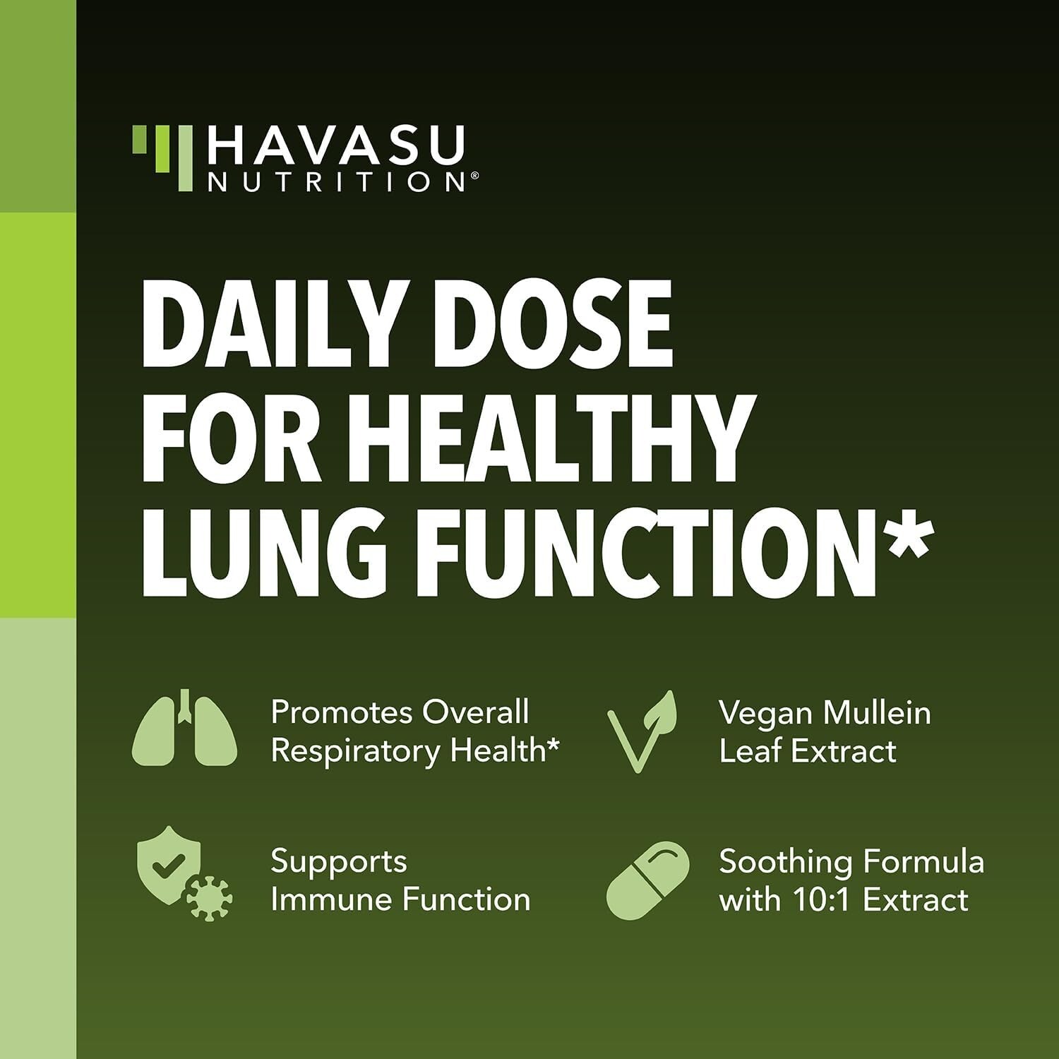 Mullein Leaf Capsules for Respiratory Health 5000mg Extract 10:1 Lung Supp, 30ct
