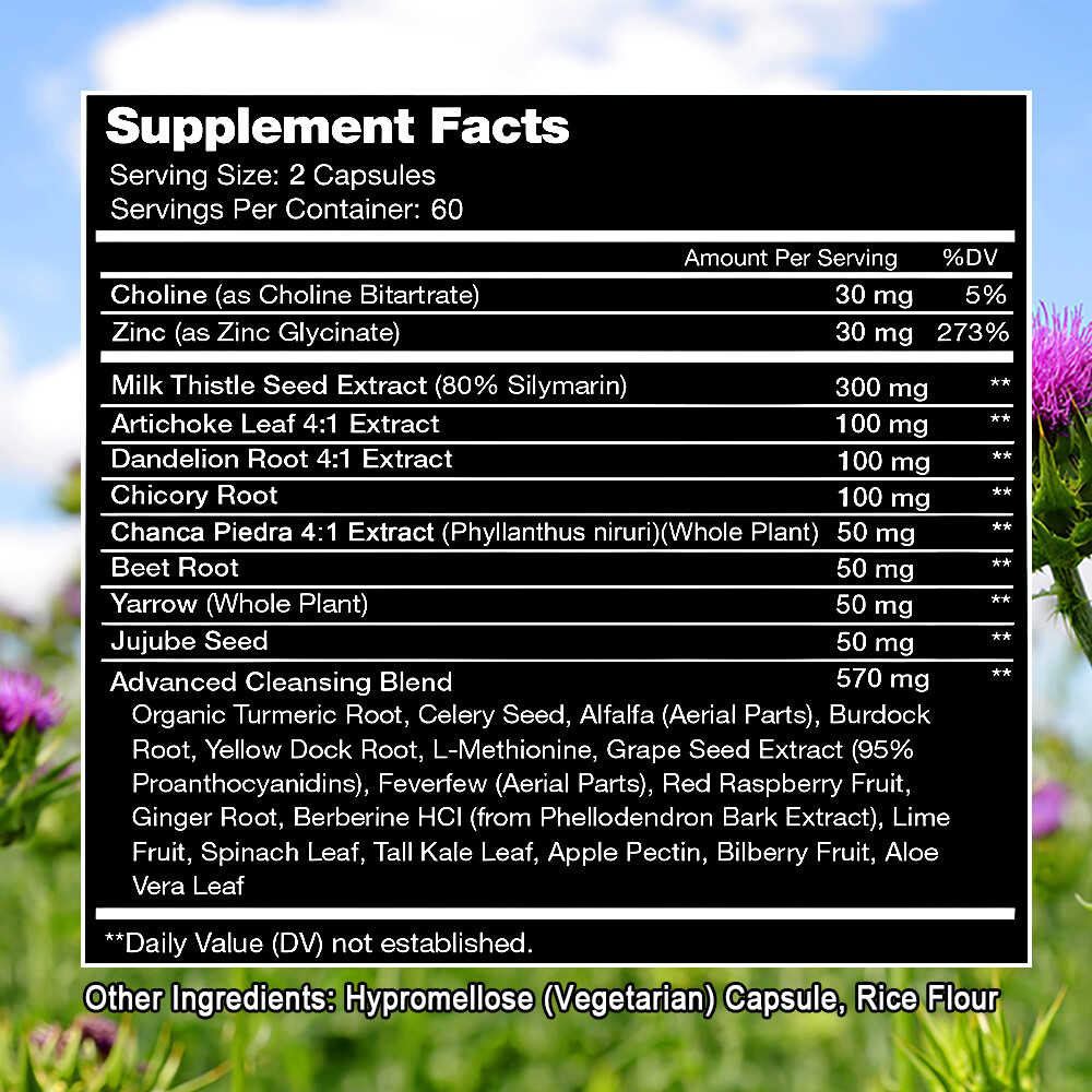 Best Liver Cleanse Repair Capsules Detox Cleanser Supplements Men Women Care