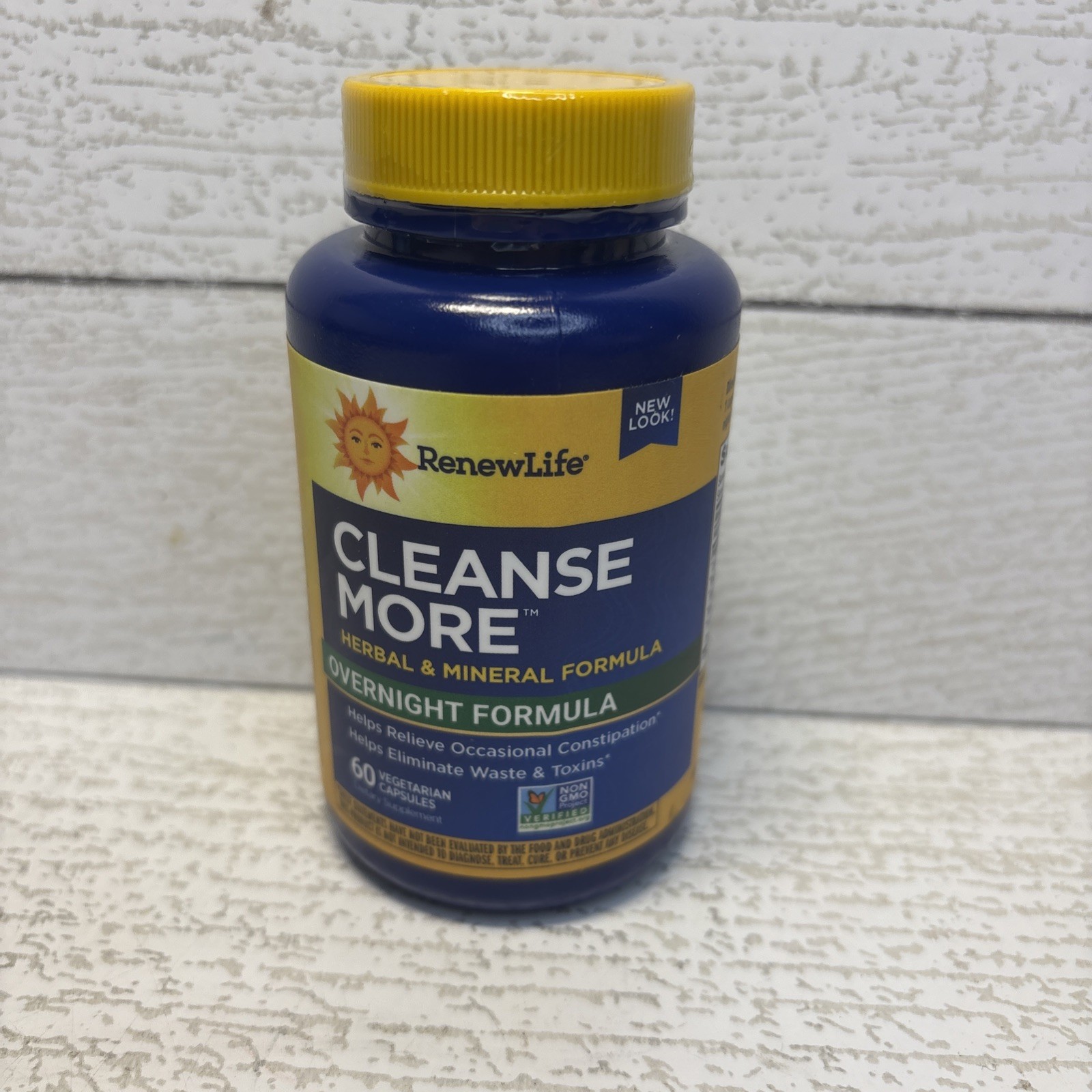 Renew Life Cleanse More Capsules Herbal & Mineral Formula Overnight Relief 60 Ct