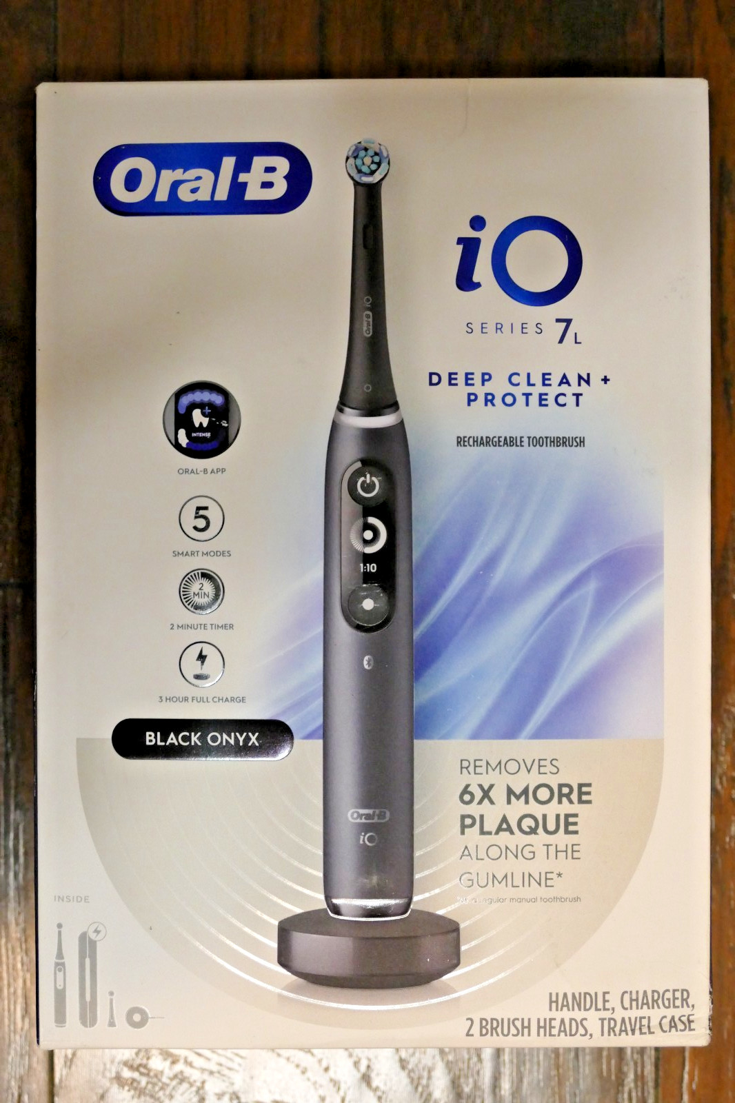 NIB Oral-B iO Series 7L Electric Toothbrush – 2 Brush Heads – Black Onyx NIB