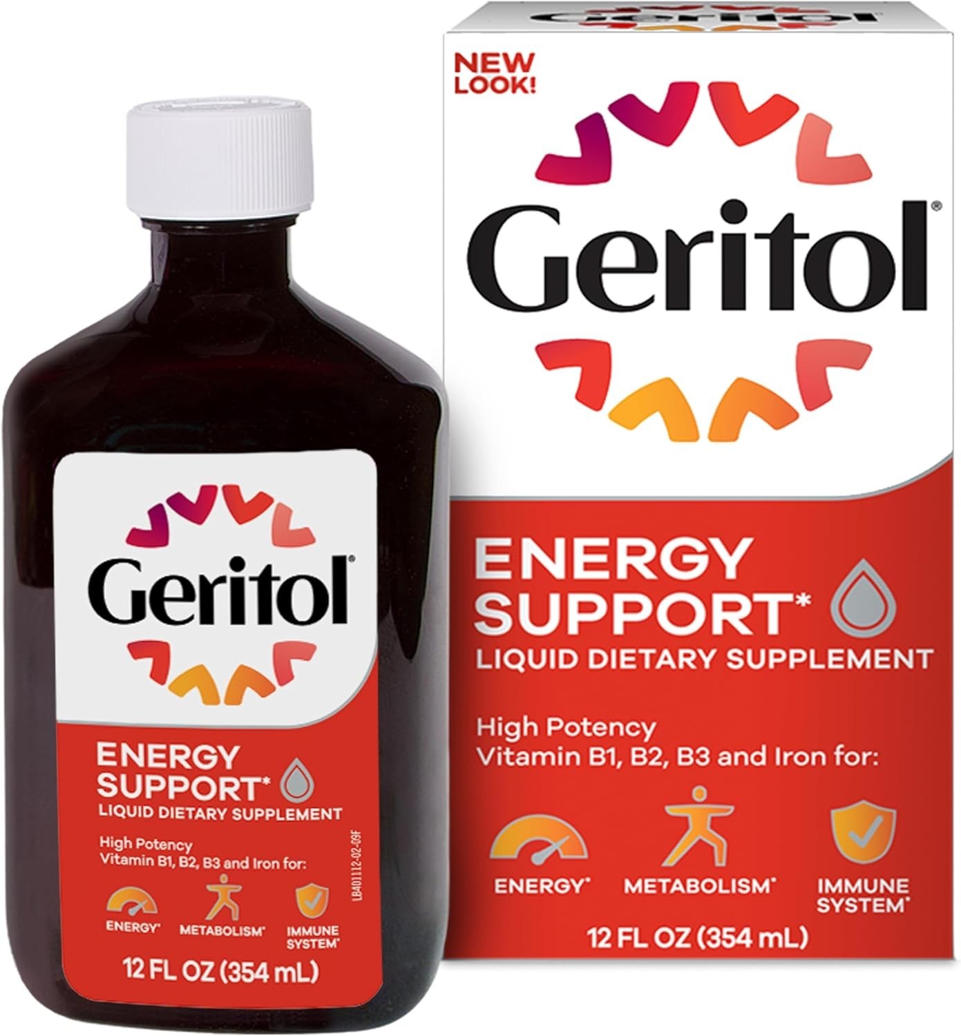 Pack Of 2 Geritol Liquid B-Vitamins & Iron Supplement 12 oz ( 354 ml ) Each