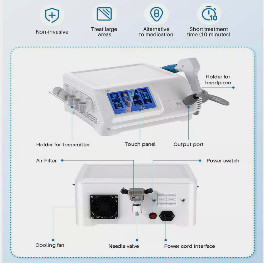 Kalecope Pneumatic ED Shockwave Therapy Machine Muscle Joint Pain Relief Massage