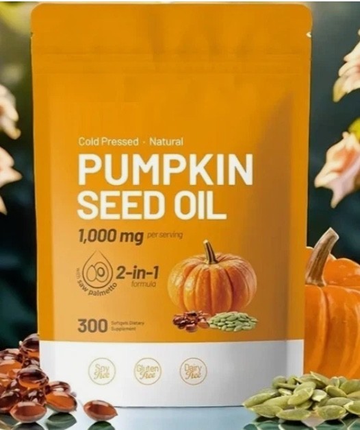 Vivonu Cold Pressed Pumpkin Seed Oil 1000mg Softgels 2-in-1 Formula Dietary Supp