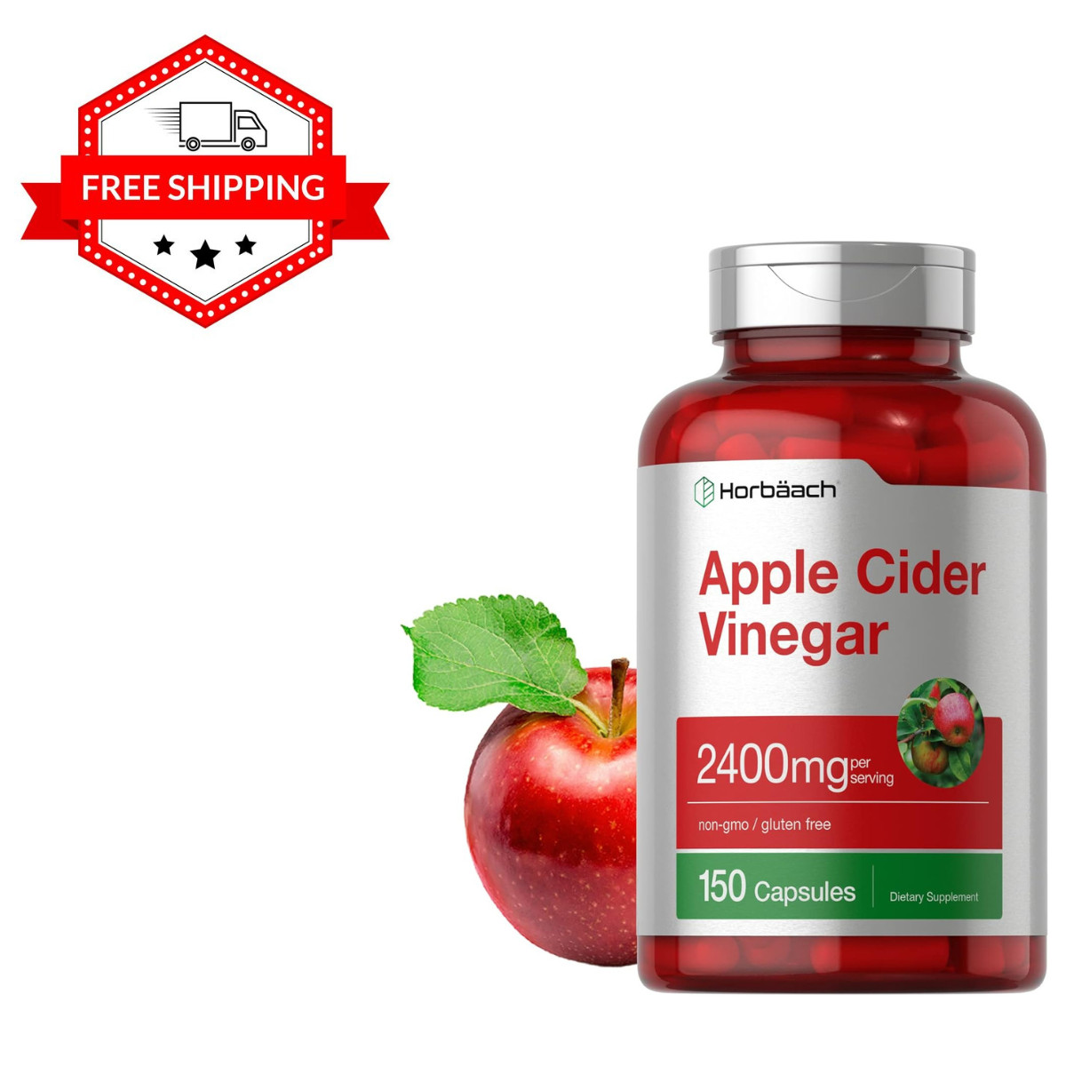 Capsulas De Vinagre De Sidra De Manzana | 2400 Mg | 150 Unidades | Supplement…
