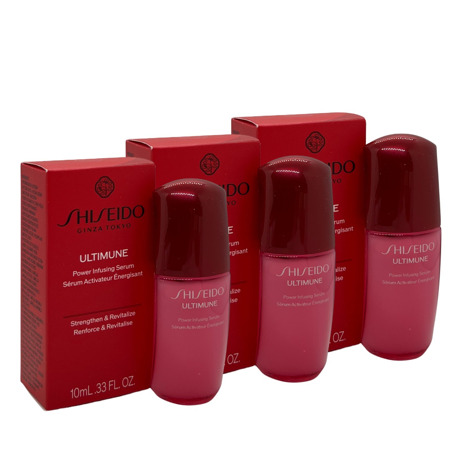 3 x Shiseido Ultimune Power Infusing Concentrate 10mL each = 1 oz / 30mL TOTAL