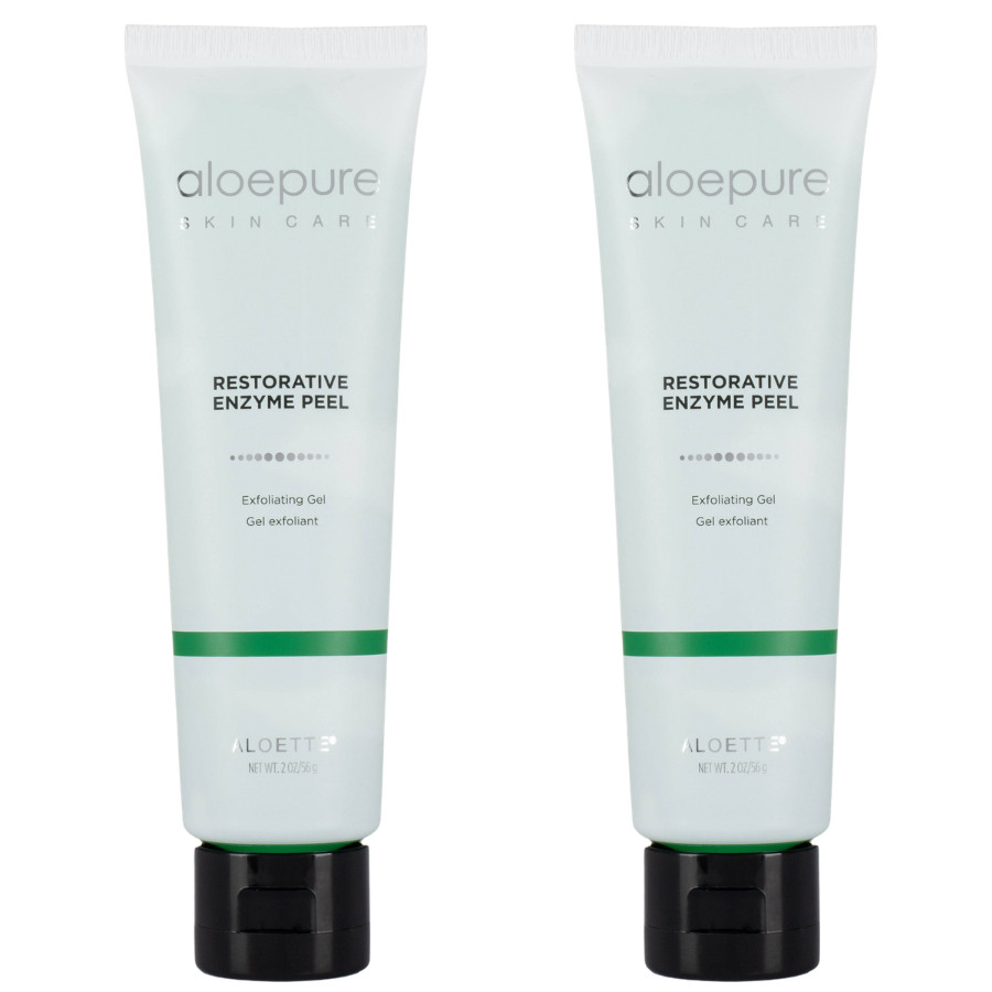 Aloette Restorative Enzyme Peel Exfoliating Gel 4oz – New/Sealed – (Pack of 2)