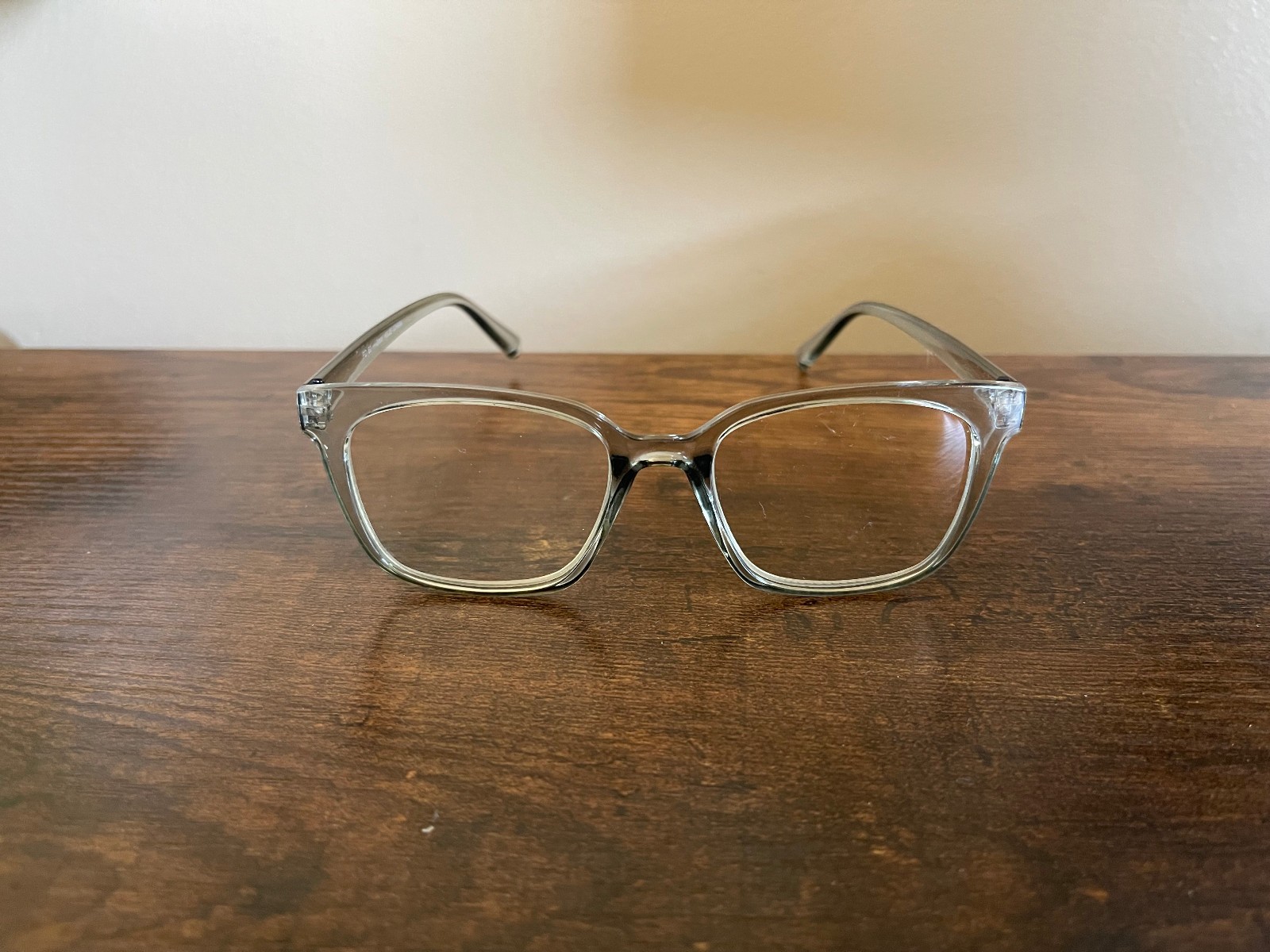 Clear Transparent Square Modern Minimalist Eyeglass Frames Only 53-17-140 mm