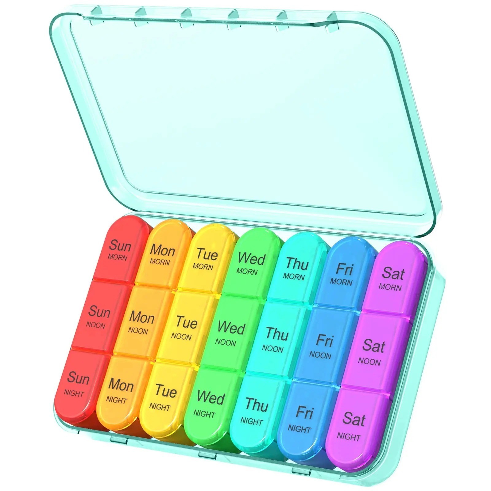1x Weekly Pill Box Organizer 3 Times a Day 7 day Organizer Case Medicine Storage