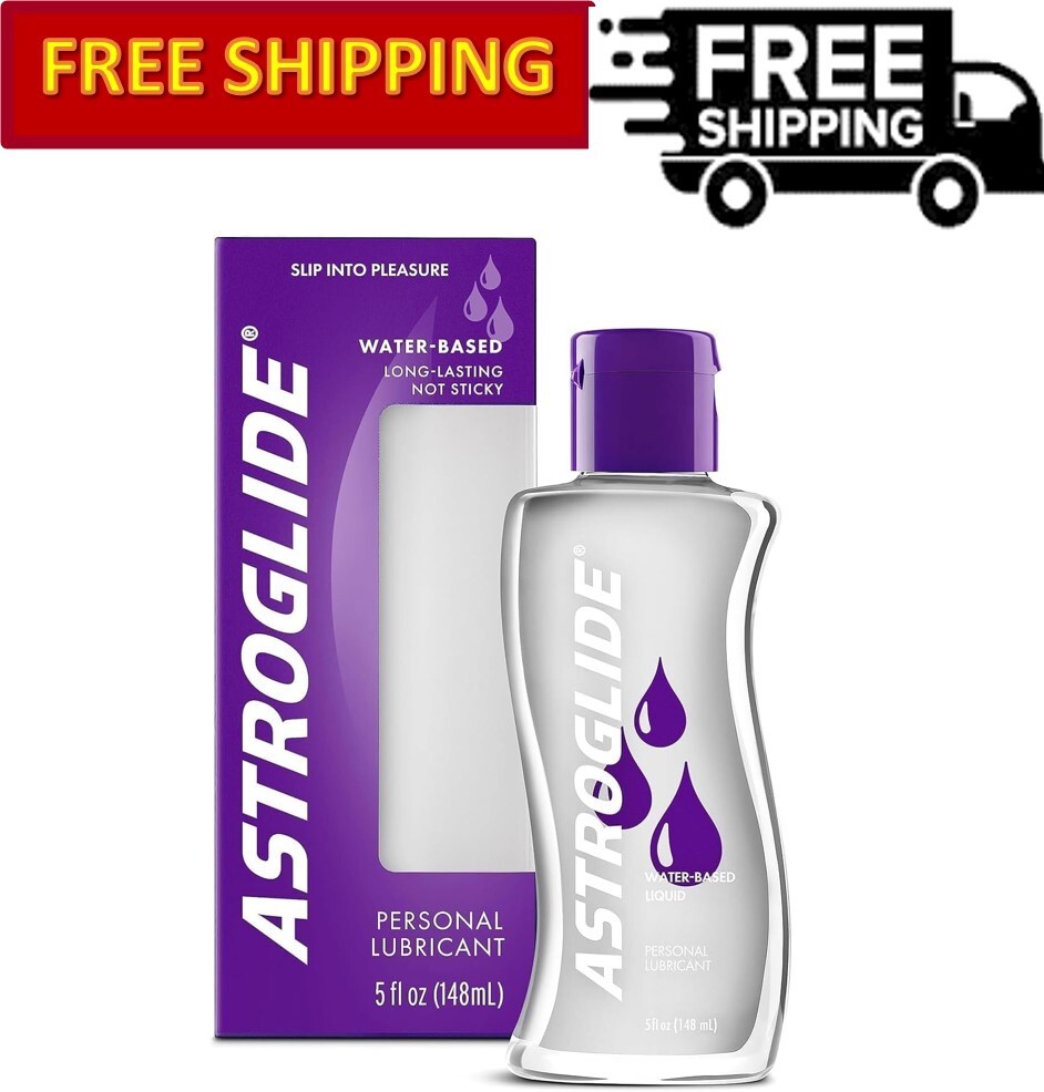 Astroglide Liquid Personal Lubricant (5oz), Water Based Lube, Condom Compatible
