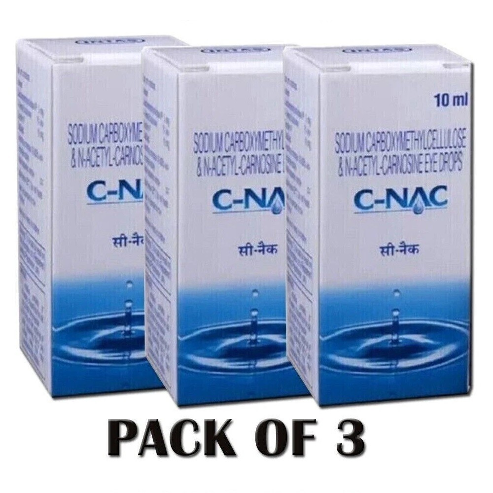 C-NAC Eye Drops, N-Acetyl-Carnosine Eye Drops – 10 ml (Pack of 3)