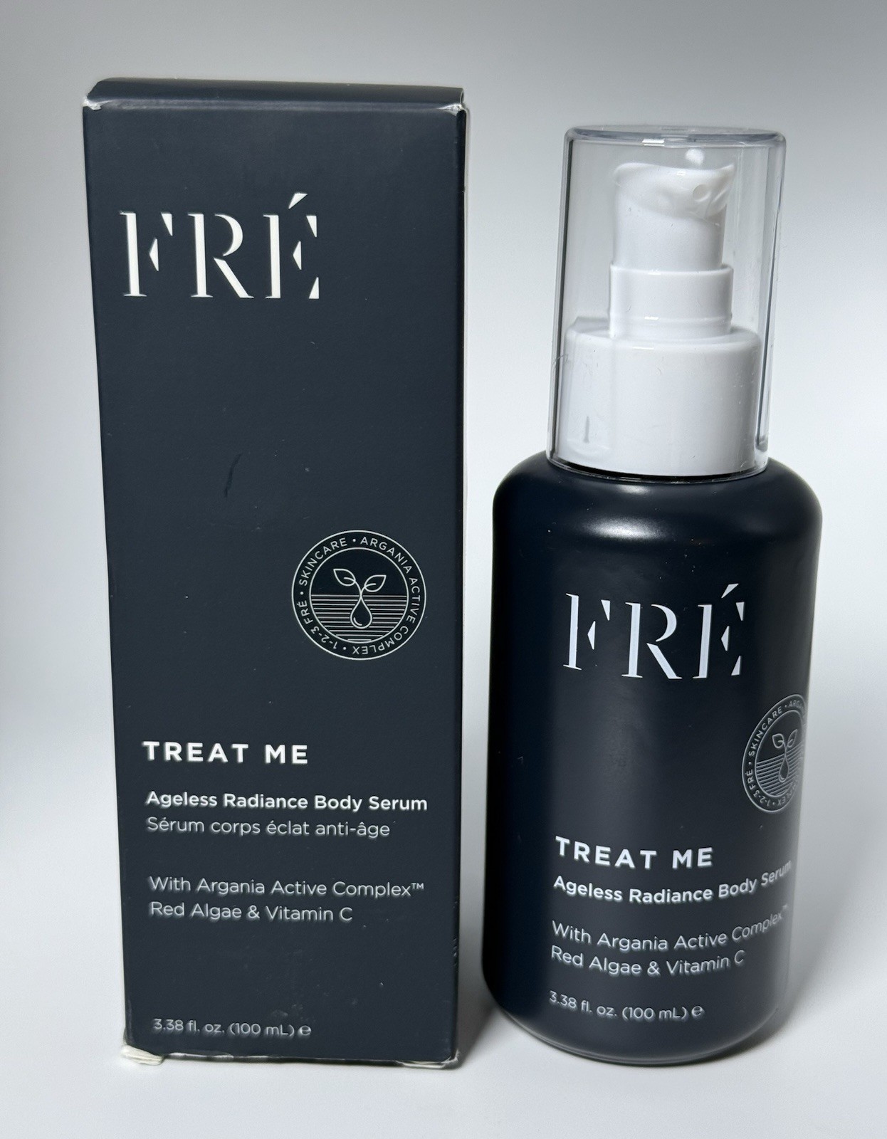 FRE TREAT ME Ageless Radiance Body Serum 3.38 Oz NEW/Box As Shown