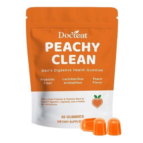 Peachy Fiber Gummies Prebiotic Clean Clean Fiber Gummy, for Men