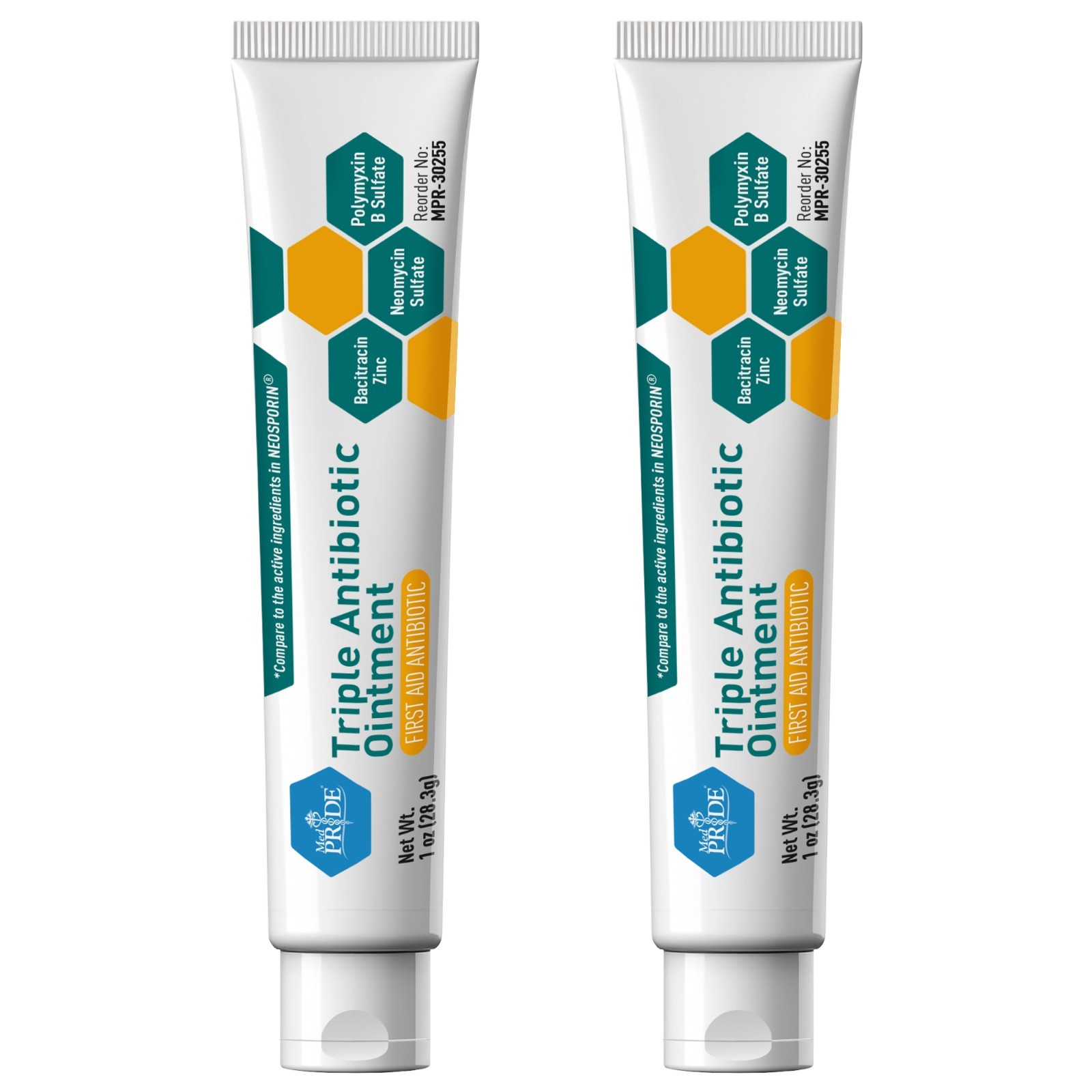 MED PRIDE Triple Antibiotic Ointment 1oz First Aid Infection Cuts & Burns 2-16ct