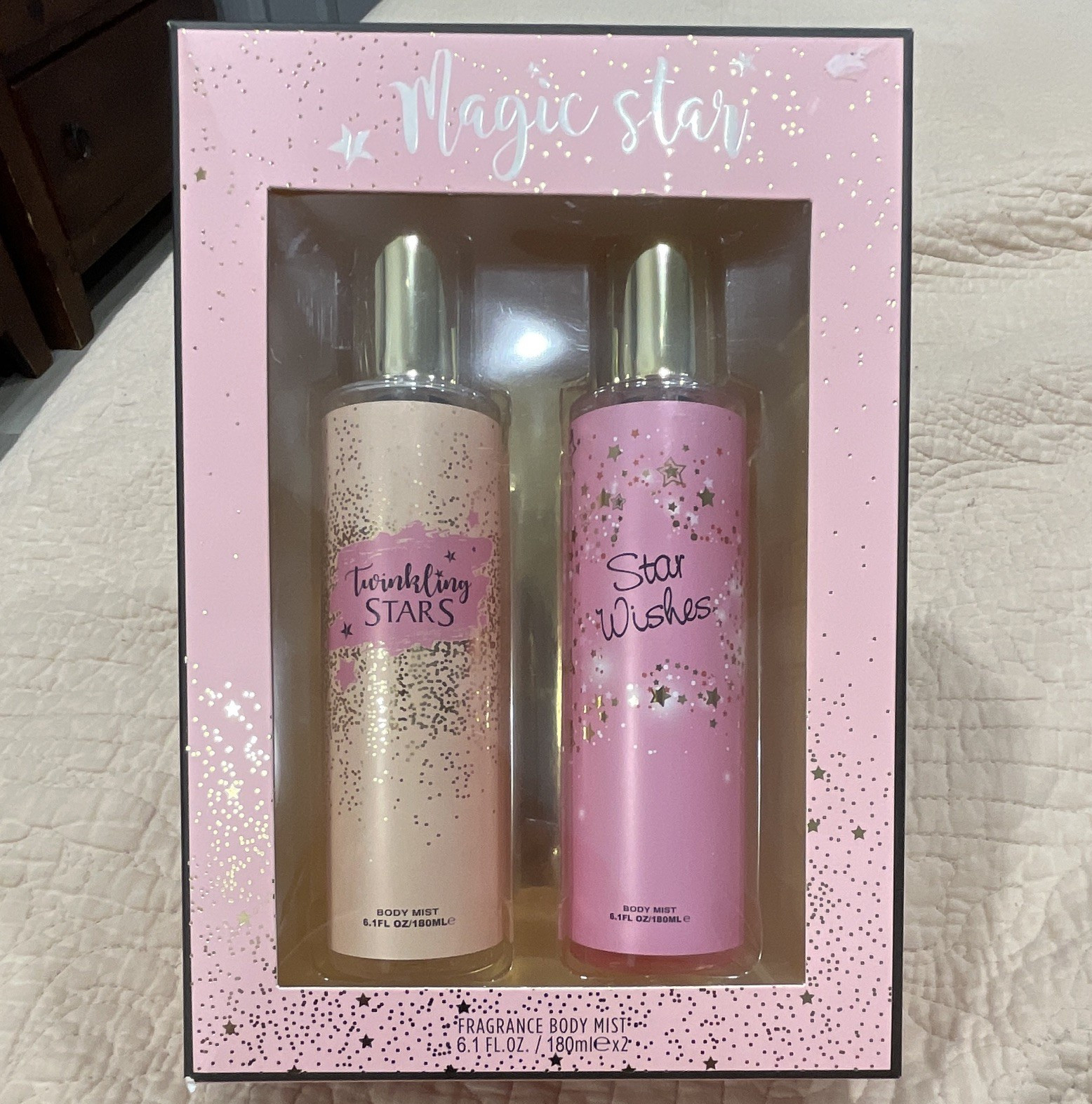 United Scents Magic Star Body Mist Set Twinkling Stars & Star Wishes 2×6.1 fl oz