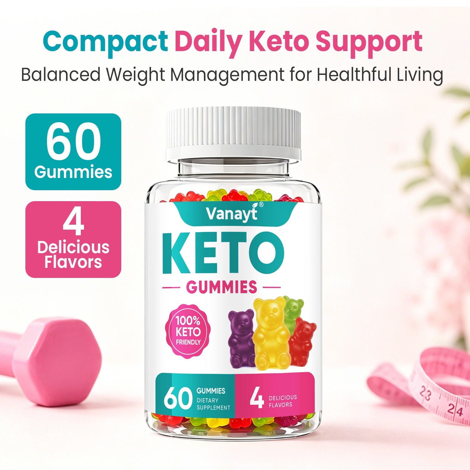 2 x Keto ACV Gummies Apple Cider Vinegar Dietary Supplement for Keto Support