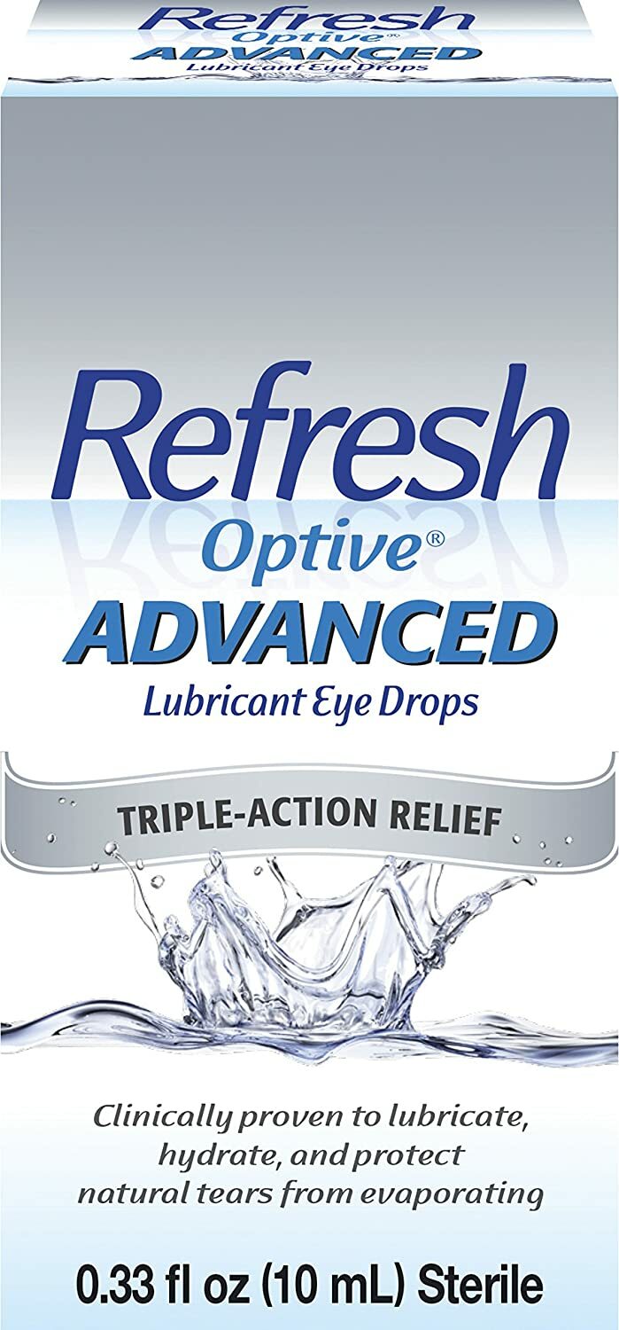 Refresh Optive Advanced Lubricant Eye Drops, 10mL 1/3 FL OZ