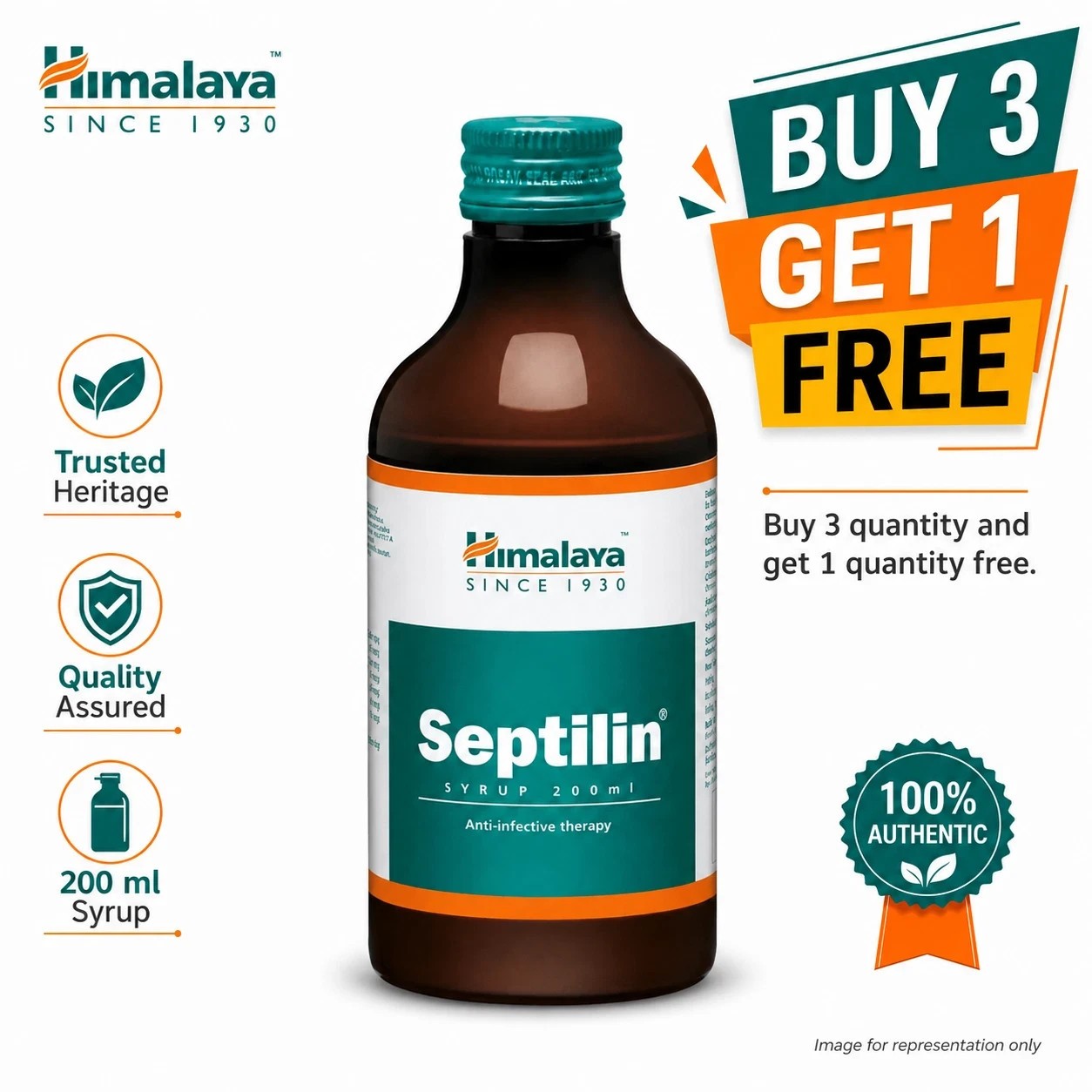 Himalaya Septilin Syrup 200 ml x Buy 3 Get 1 | Immune System Support Free…