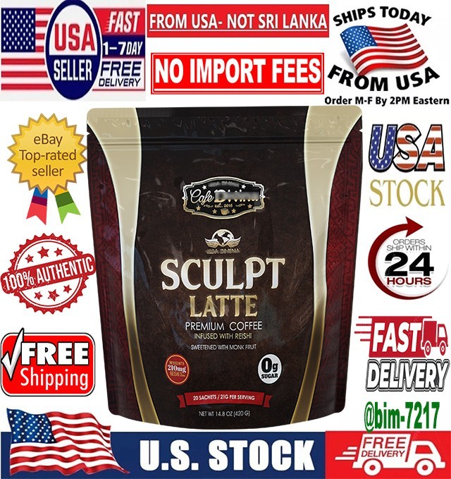 CaféDivina Sculpt Latte Coffee Reishi Weight Control 20 Sachets 🔥US Seller🔥