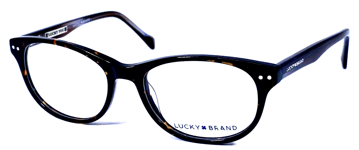LUCKY BRAND D603 NOS Dark Brown Havana Tortoise 51-17-135 Eyeglasses Frame