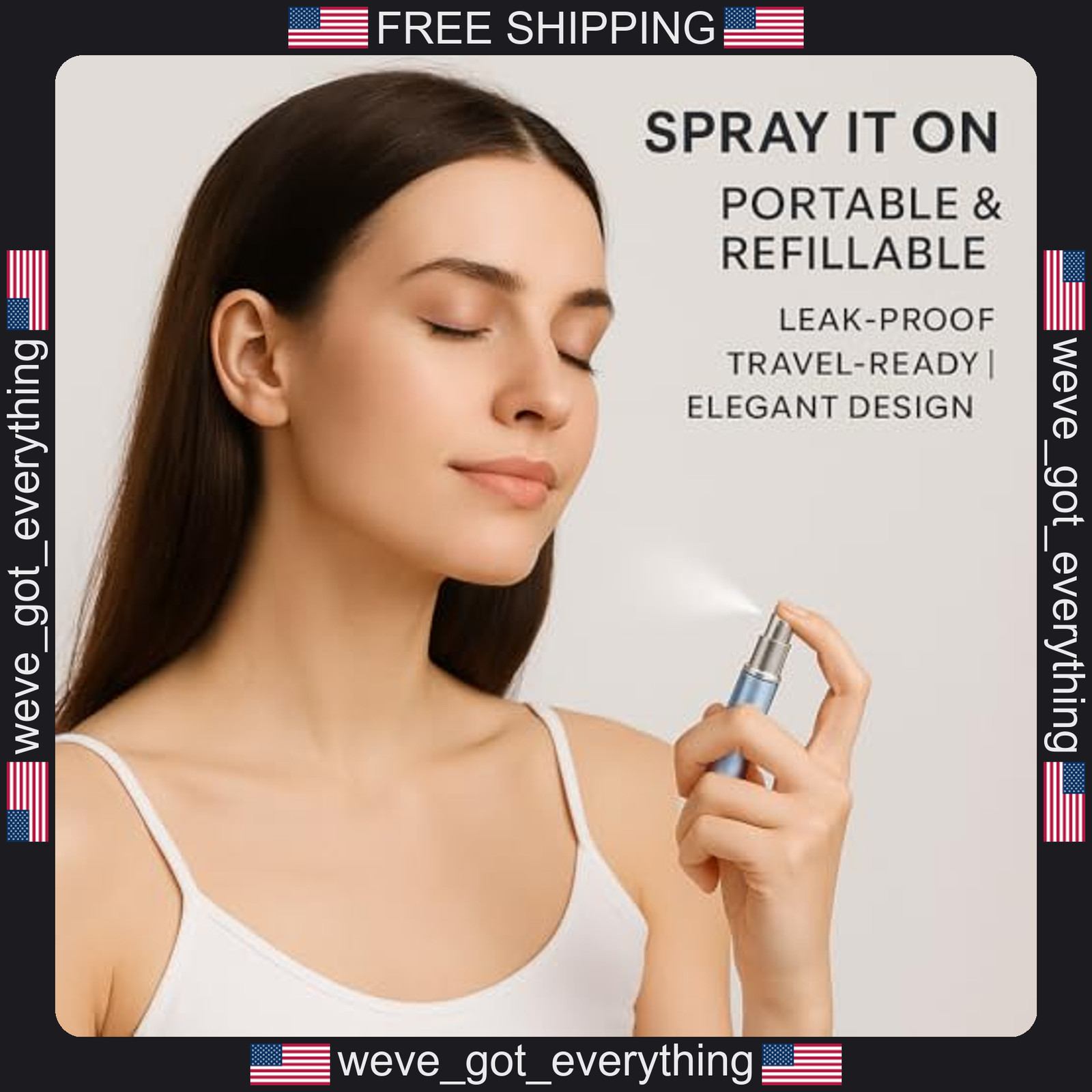 3 Pack Refillable Perfume Atomizers for Travel and On-the-Go