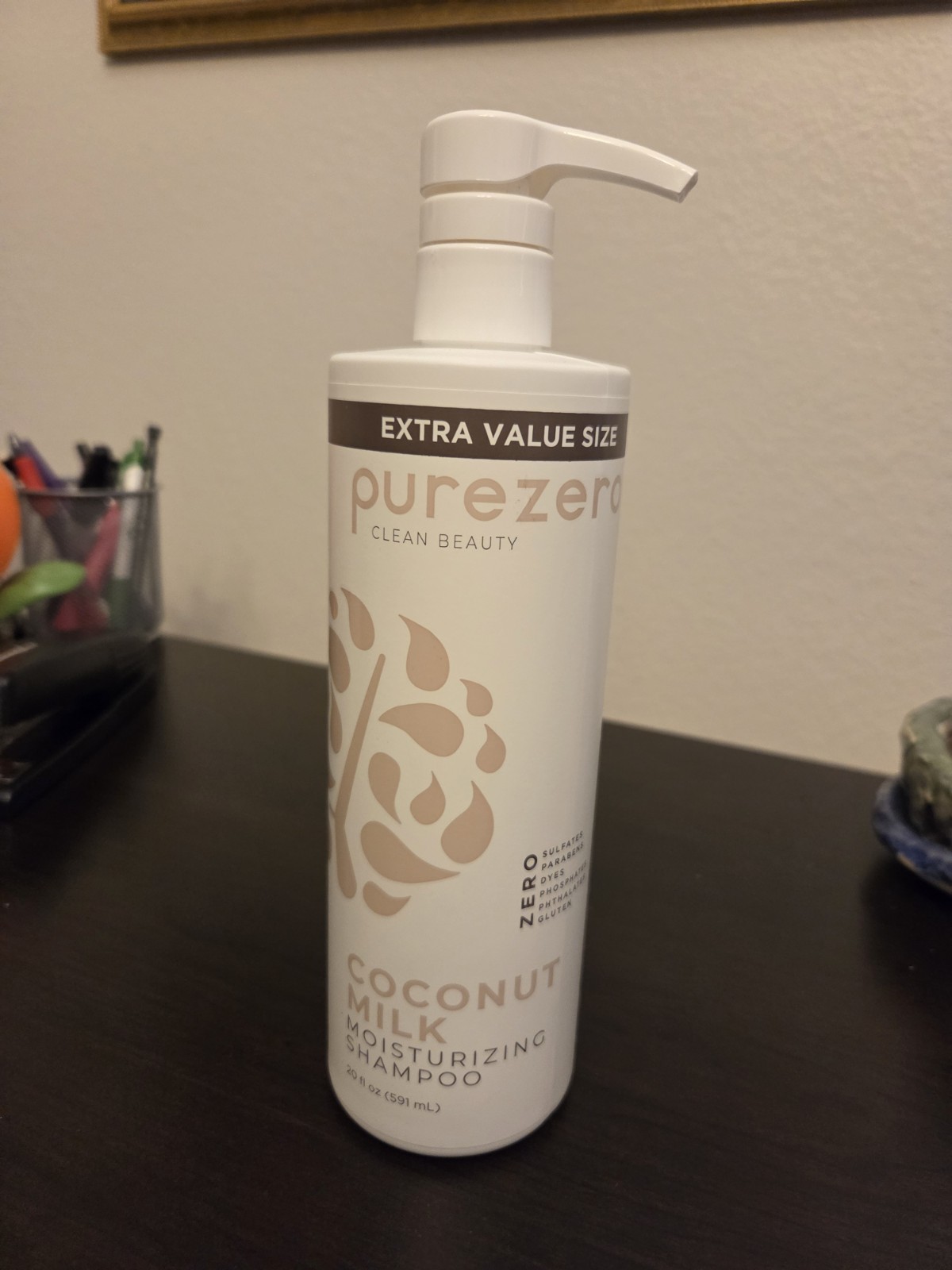 New Unopened Purezero Coconut Milk Shampoo, Sulfate/Paraben-Free, 20 fl oz