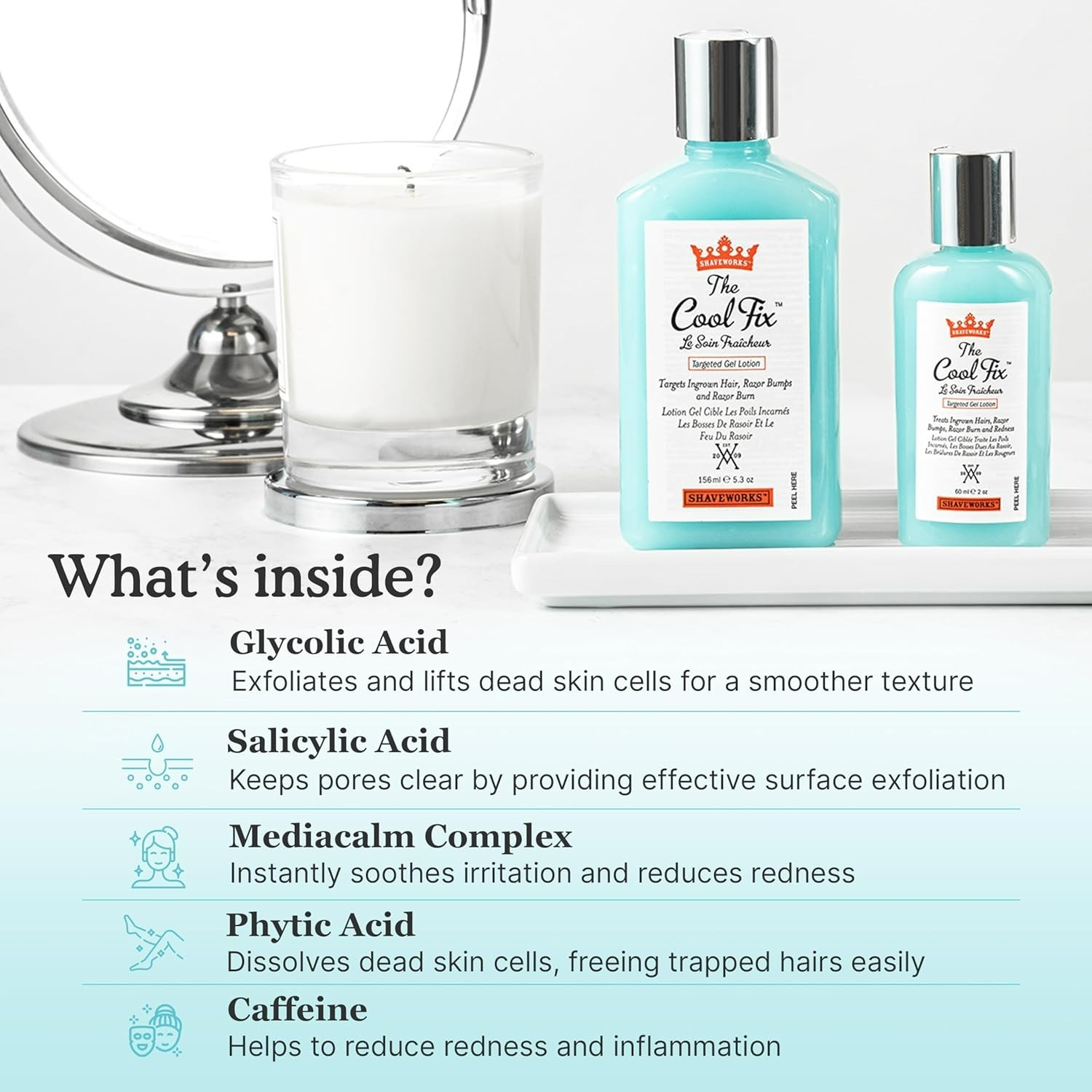 The Cool Fix, 1 Fl Oz. and The Pearl Soufflé Shave Cream, 1 Fl Oz 2pc Set