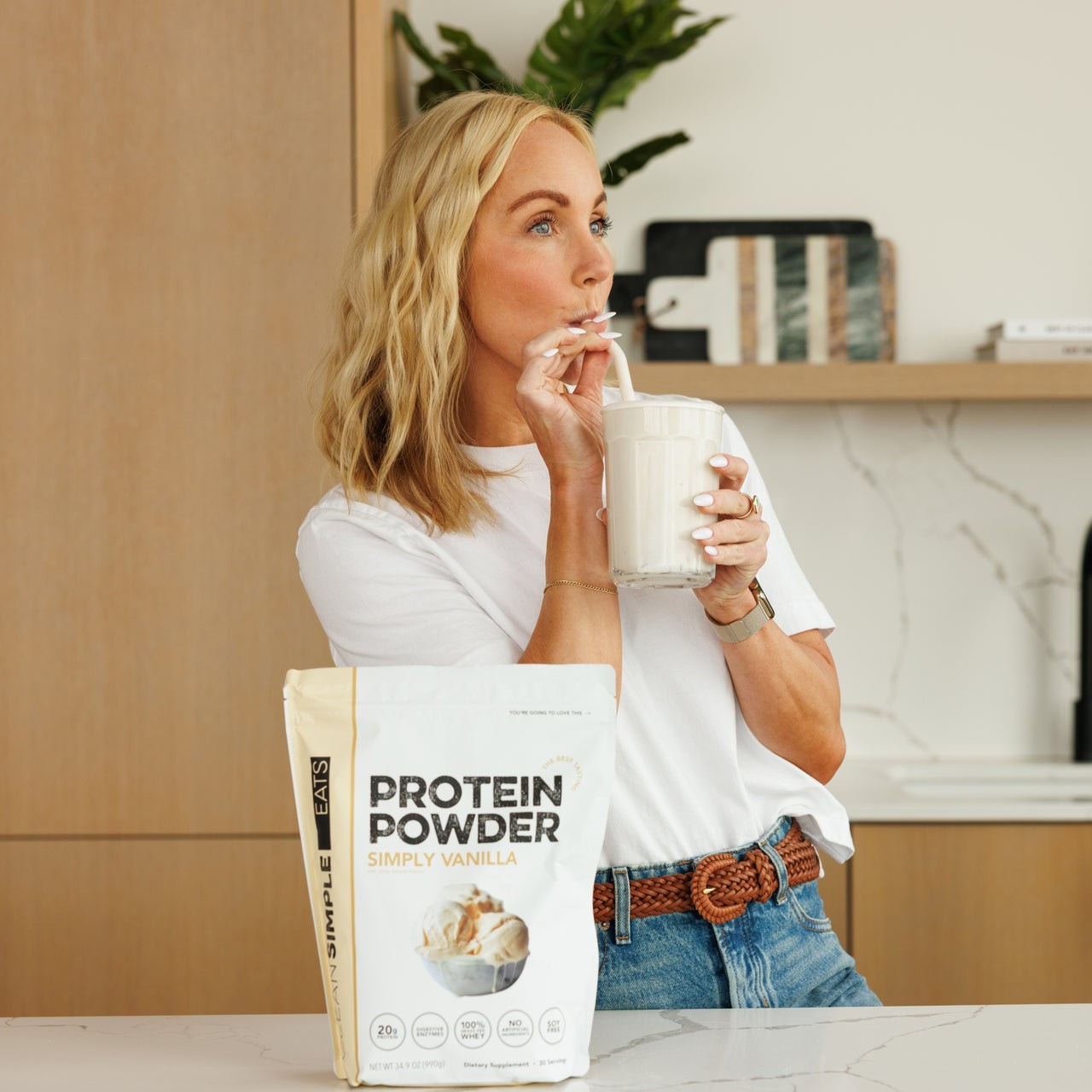 Clean Simple Eats Protein Powder + Collagen Simply Vanilla 30 Srv