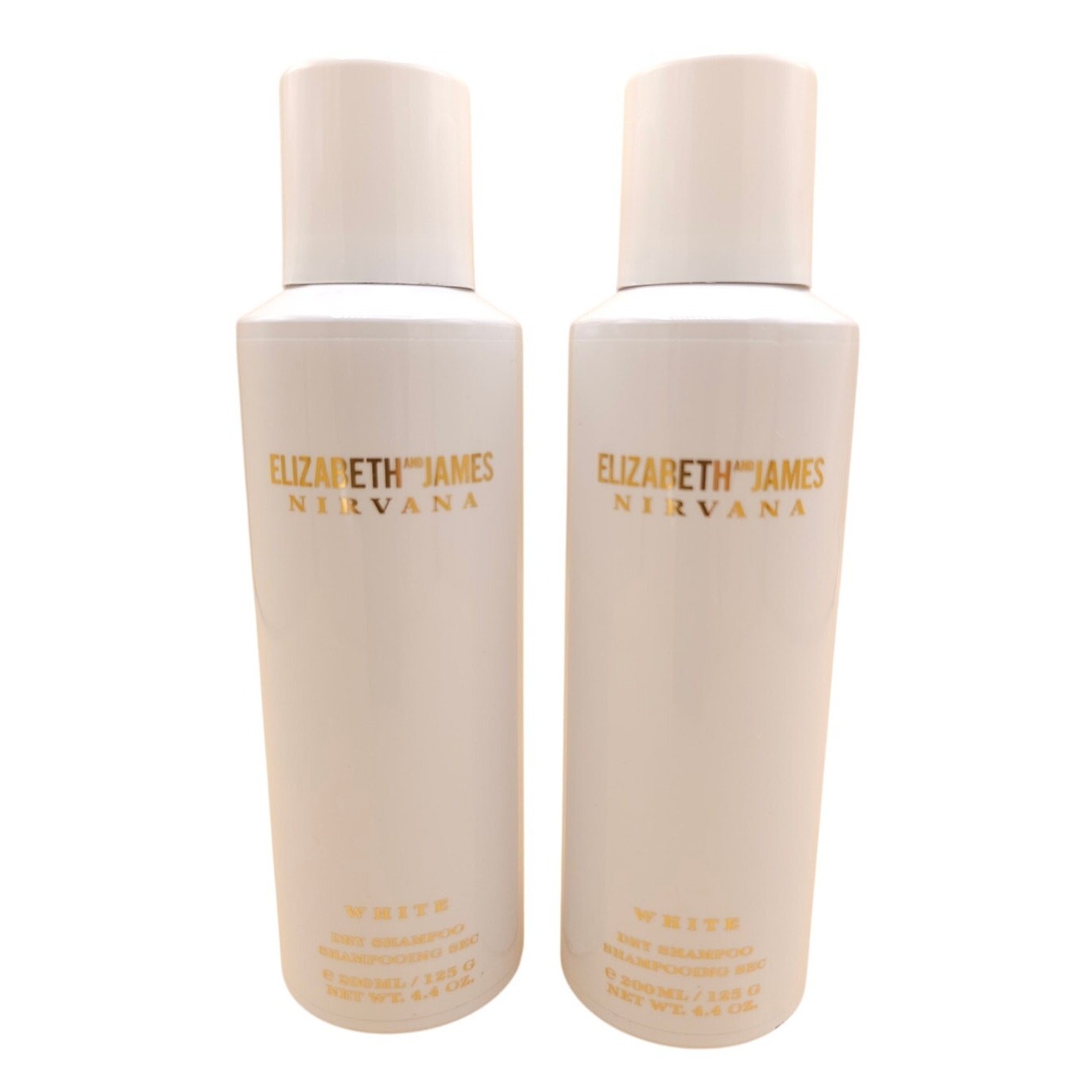 (2) Elizabeth and James Nirvana White Dry Shampoos 4.4 oz / 130g Rare Full Size