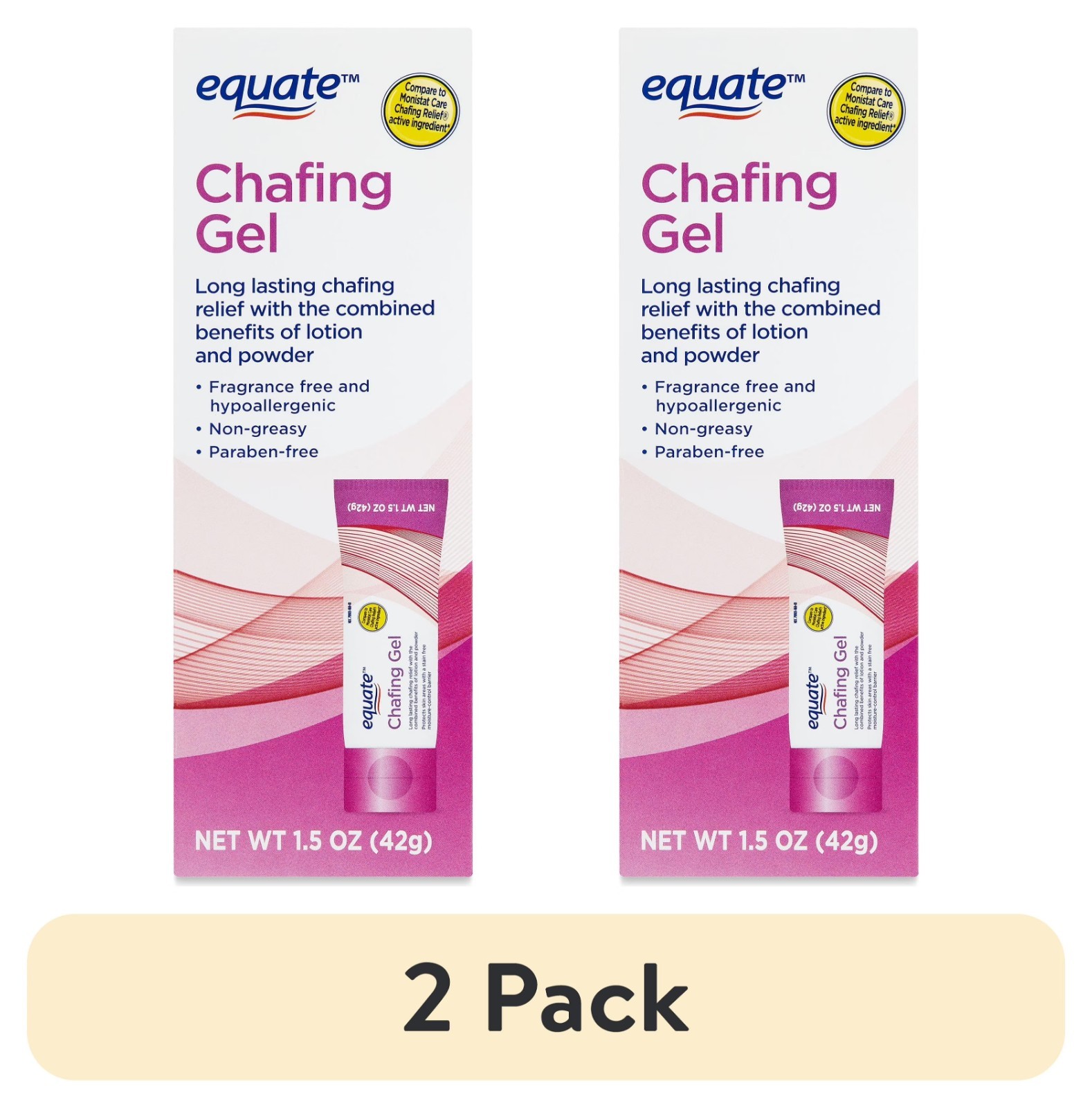 Equate Chafing Gel for Women’s Health, 1.5 oz (2 pack)
