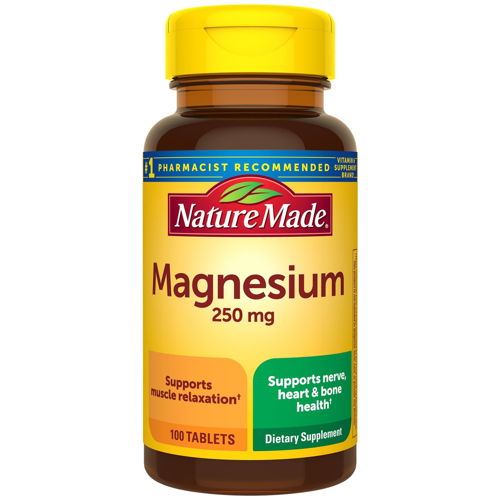 Nature Made Magnesium Oxide 250 mg, 100 Count (Pack of 1), No Color