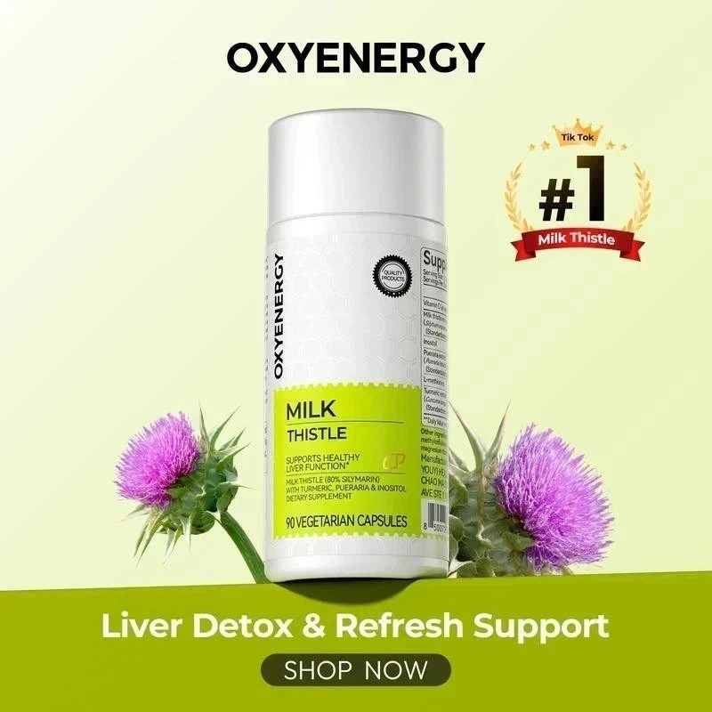 Oxyenergy Milk Thistle Liver Detox & Colon Cleanse,Natural Liver Health Support