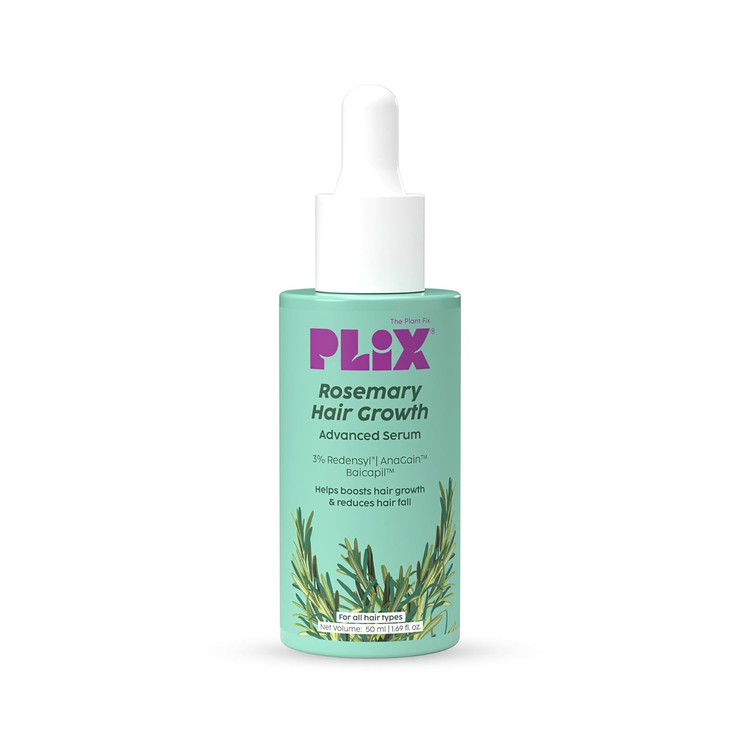 PLIX Rosemary Hair Growth Serum Redensyl AnaGain Baicapil Hair Fall 50ml