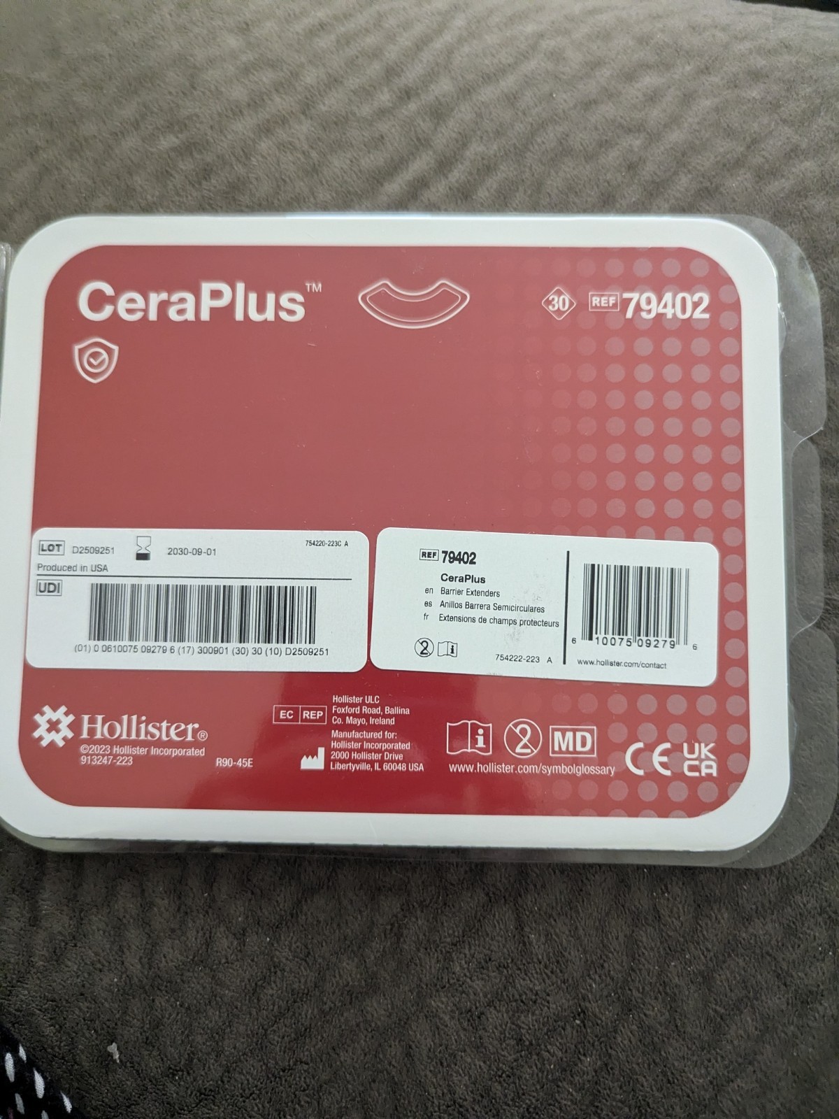 Hollister CeraPlus Barrier Extenders, 30 per Pack, Exp 2029 Ref #79402 / New