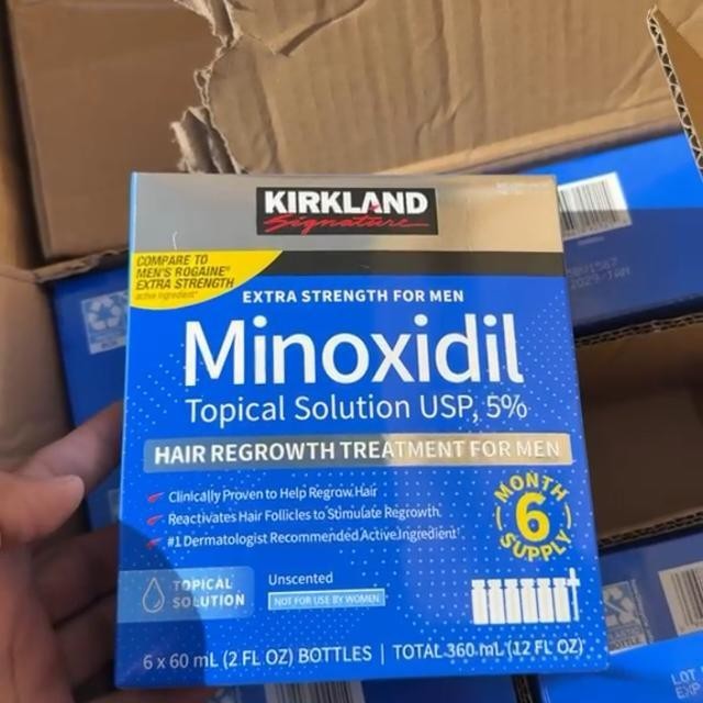 6 Month KIRKLAND MINOXIDIL 5% topical solution Hair Regrowth Exp 04/2028 SEALED