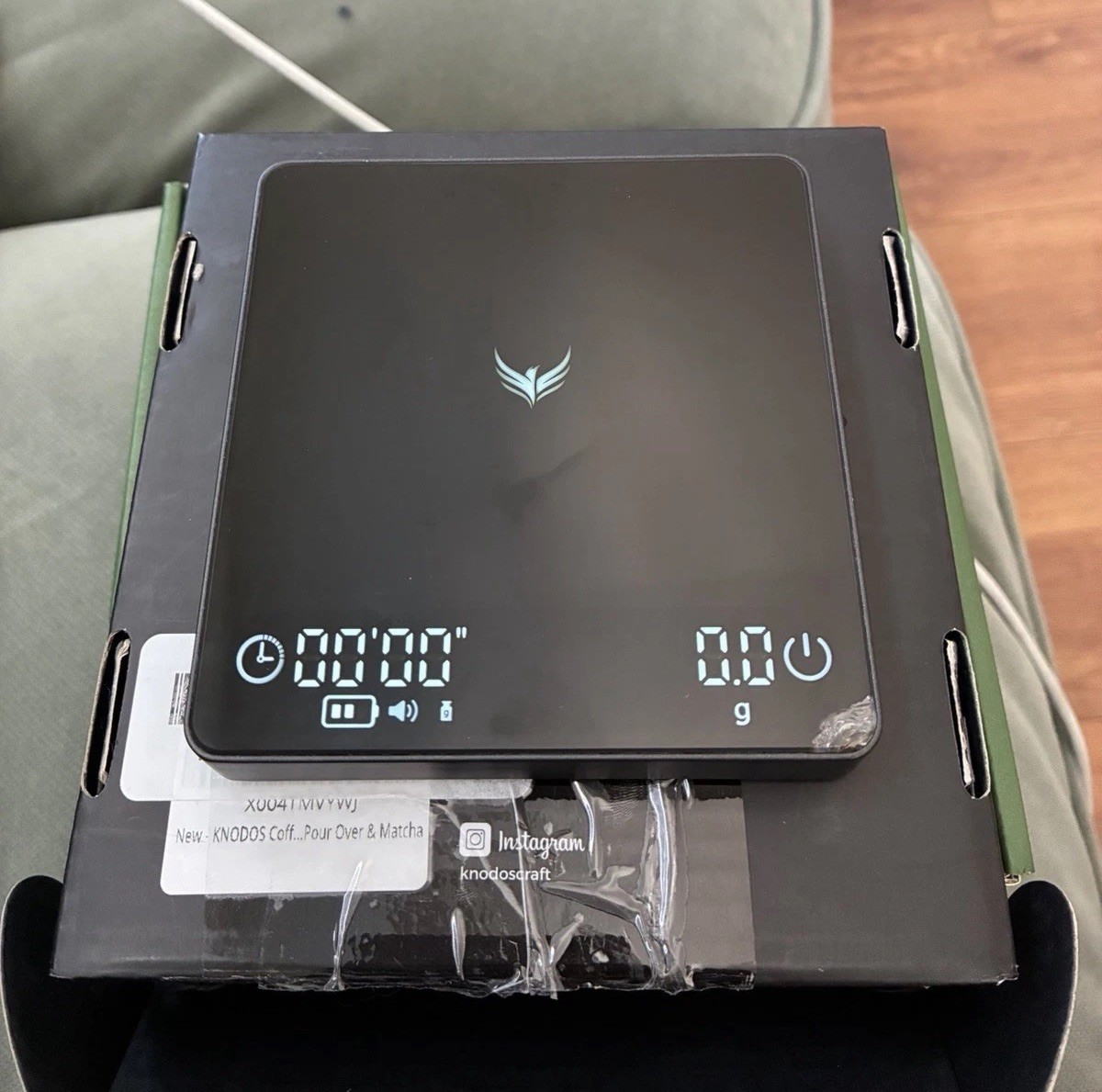 Smart Coffee Scale – Easy Use Digital Espresso Scale with Timer Knodos, Black