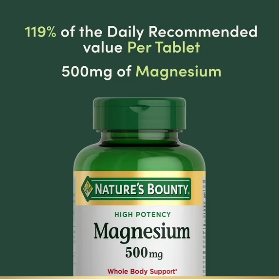 Nature’s Bounty Magnesium Supplements 500 Mg 200 Count (Pack of 1)
