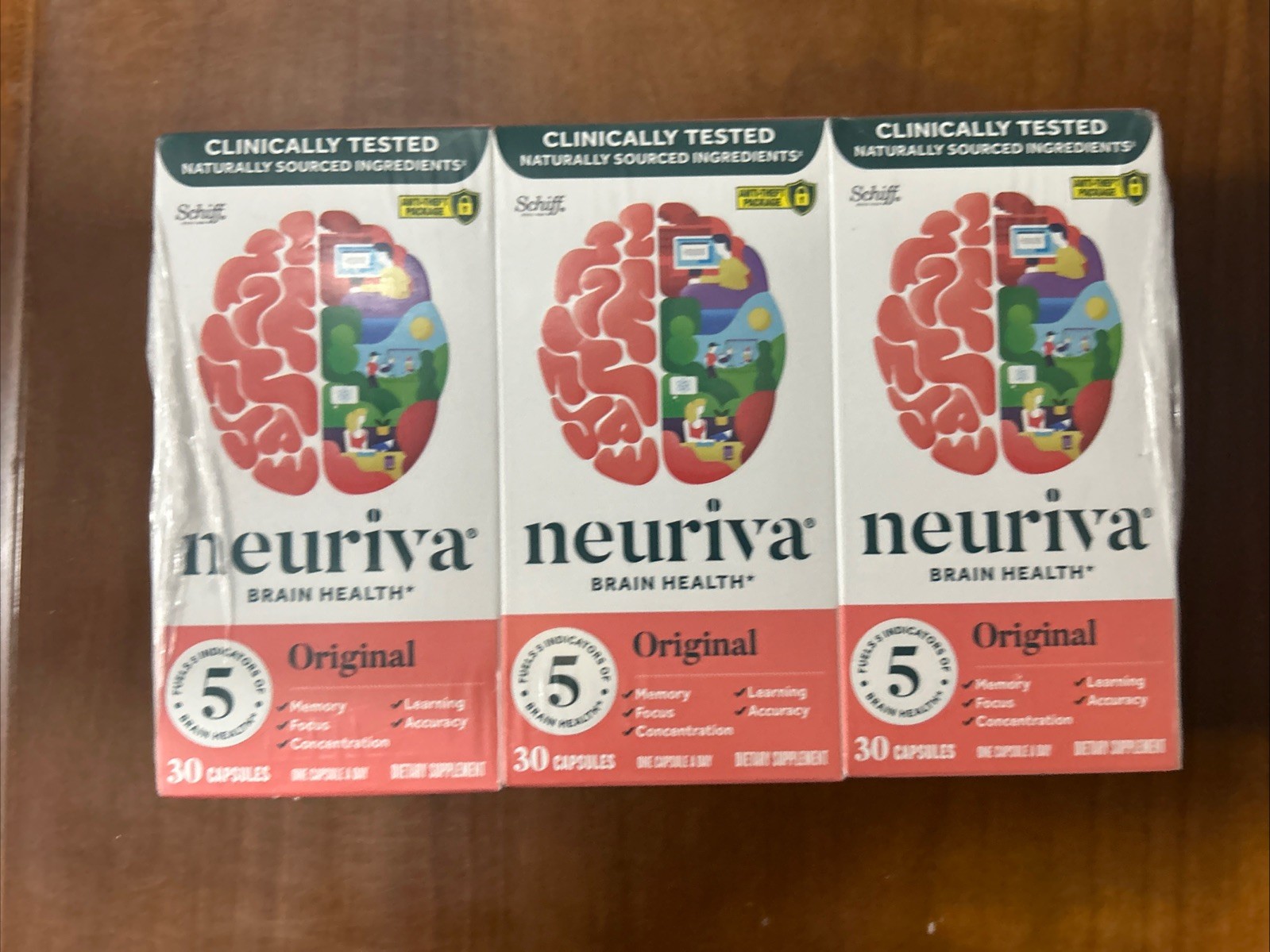 3 NEURIVA ORIGINAL 5 BRAIN HEALTH INDICATORS MEMORY SUPPLEMENT 30X3 90 CAPSULES