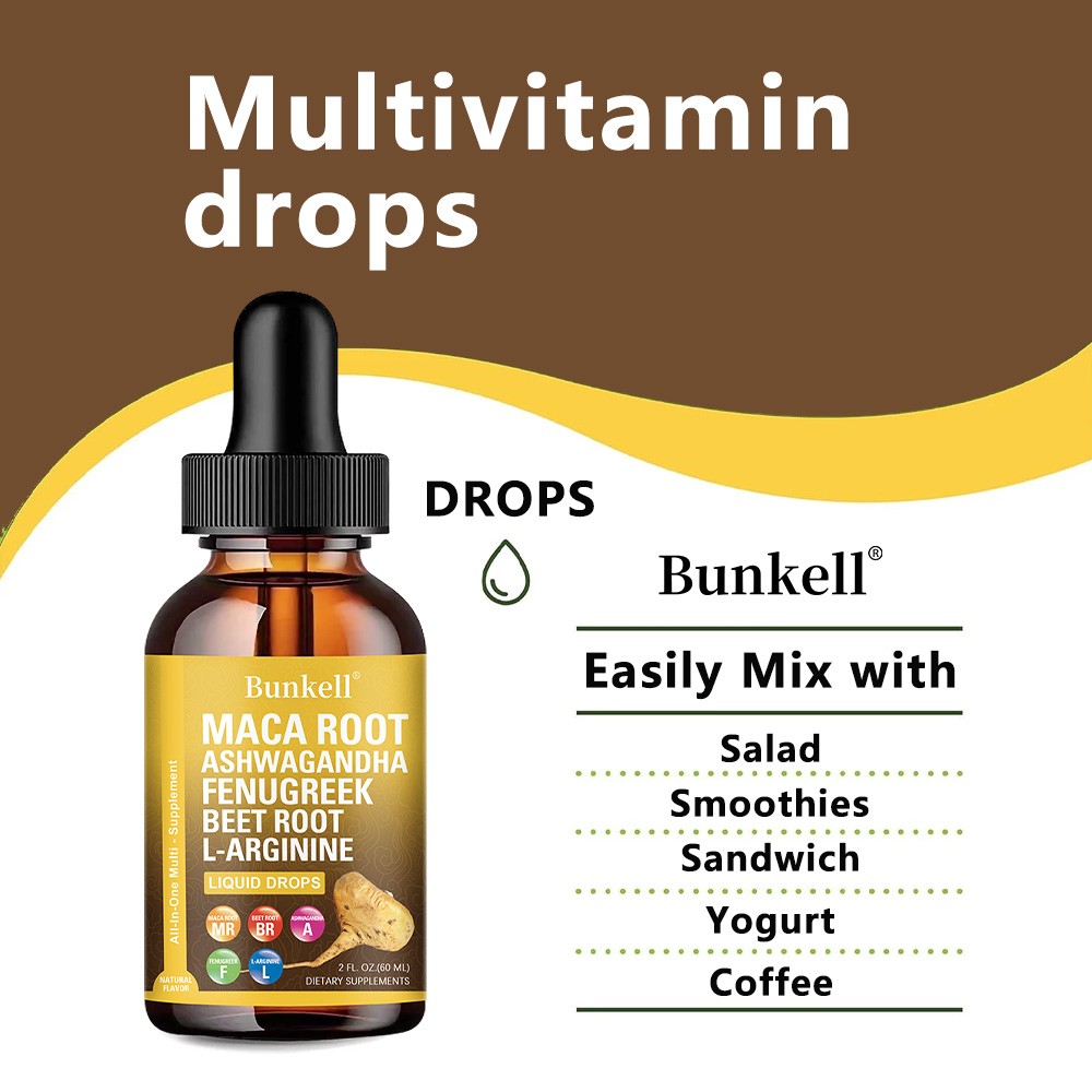 Maca Root Liquid Drops With Muscle Recovery Enhances Vitality And Immune Health